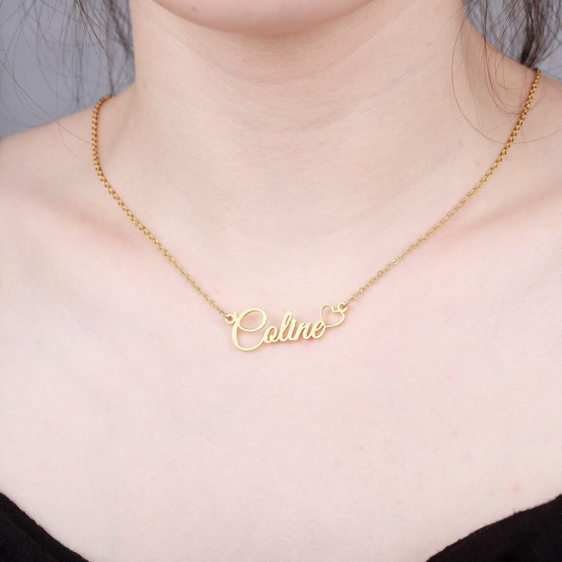 Personalized 925 Sterling Silver Name Necklace with Birthstone - Custom Jewelry Gift for Women, Mom, Wife - Perfect for Birthdays, Anniversaries & Valentine's Day