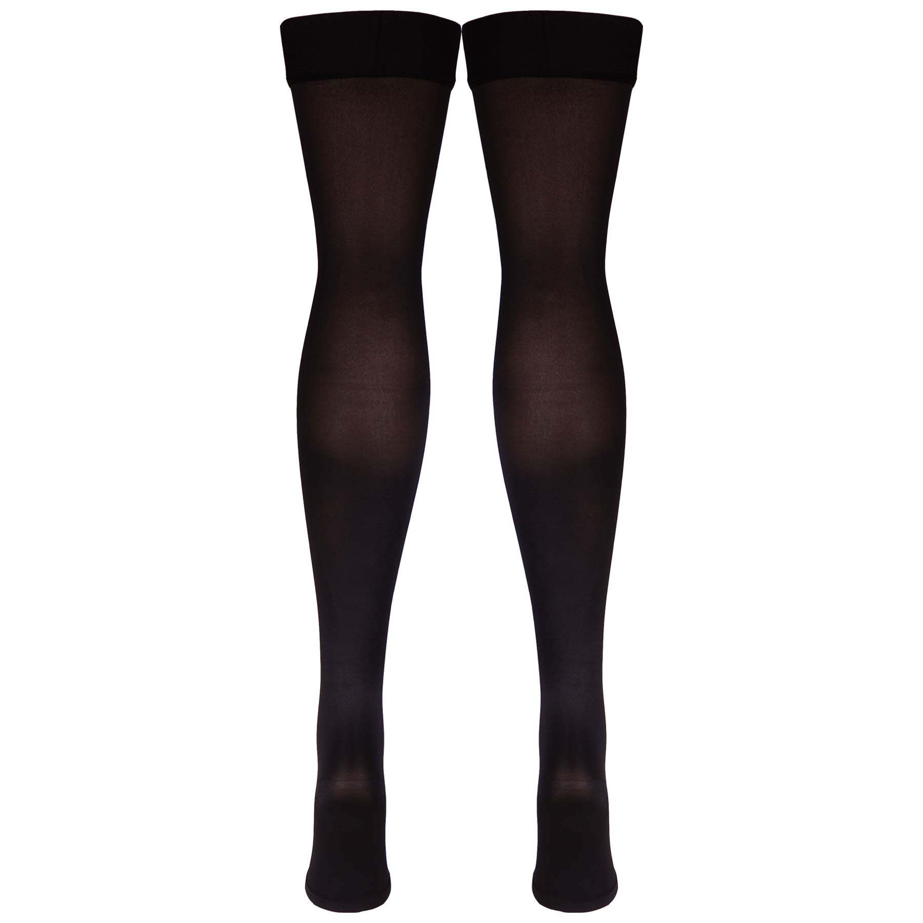 Truform Women's Thigh High Open Toe Compression Stockings - 20-30 mmHg Medical Grade Support for Varicose Veins & Swelling - Perfect for Nurses, Travel & Pregnancy