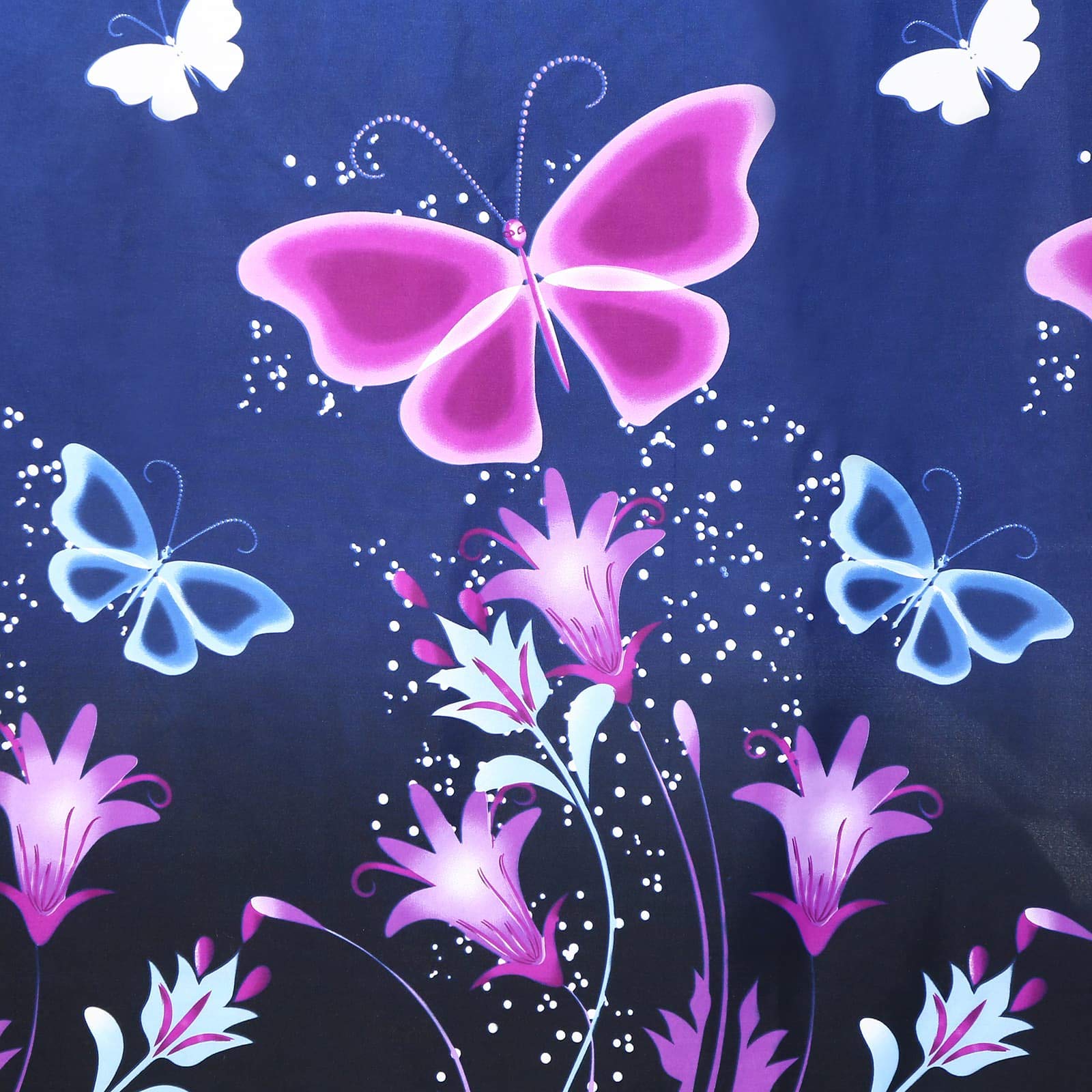 Elegant Mengersi Butterfly Four-Poster Bed Canopy with Mosquito Net - King Size Blue Bed Curtain for Girls, Adults & Kids | Perfect for Bedroom Decor, Princess-Themed Rooms & Outdoor Glamping
