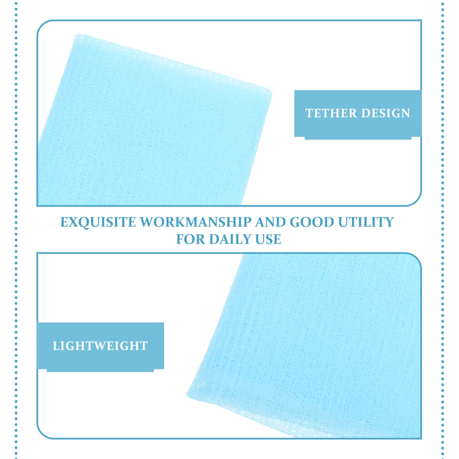 SOLUSTRE 3-Pack Exfoliating Back Scrubber - Long Strip Loofah Bath Towel with Handle for Deep Cleansing | Shower Body Brush & Bath Scrubber for Men & Women | Perfect for Spa, Exfoliation & Back Acne Care