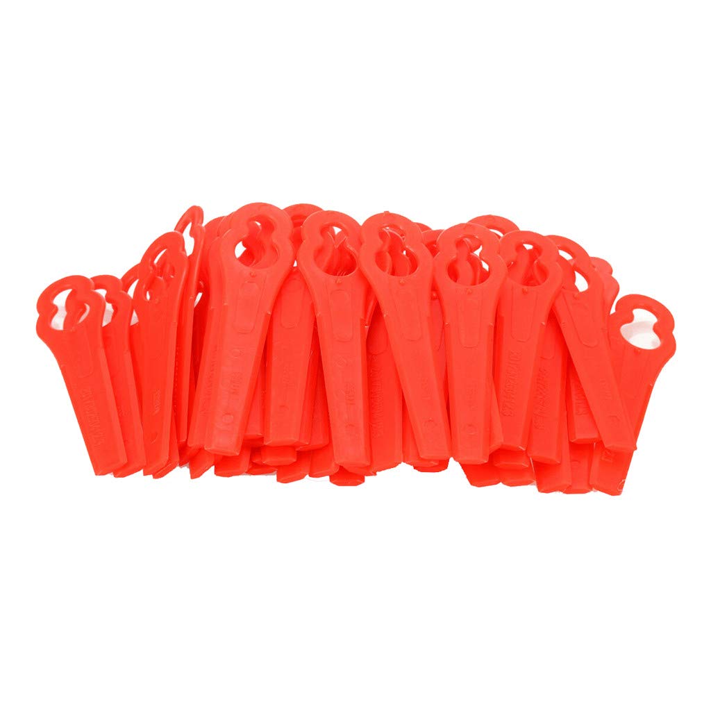 100-Pack Replacement Trimmer Blades for RT250 Electric Lawn Mower - Durable Lawn Mower Accessories for Patio, Garden & Yard Maintenance