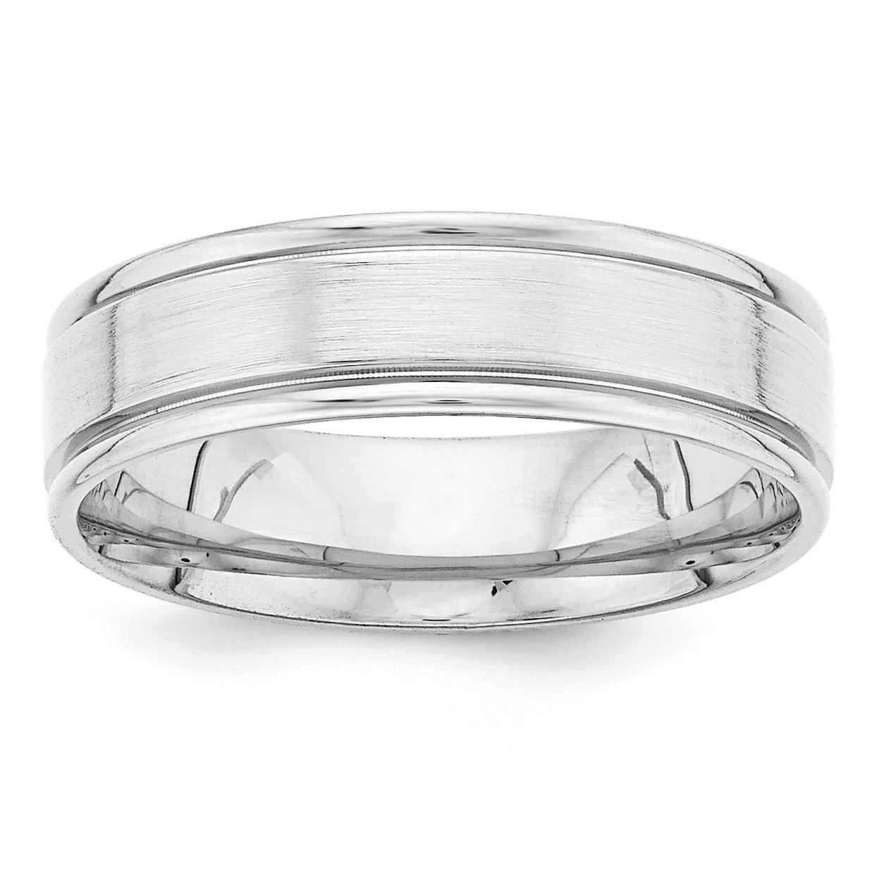 14k White Gold Comfort Fit Wedding Band Ring for Men & Women
