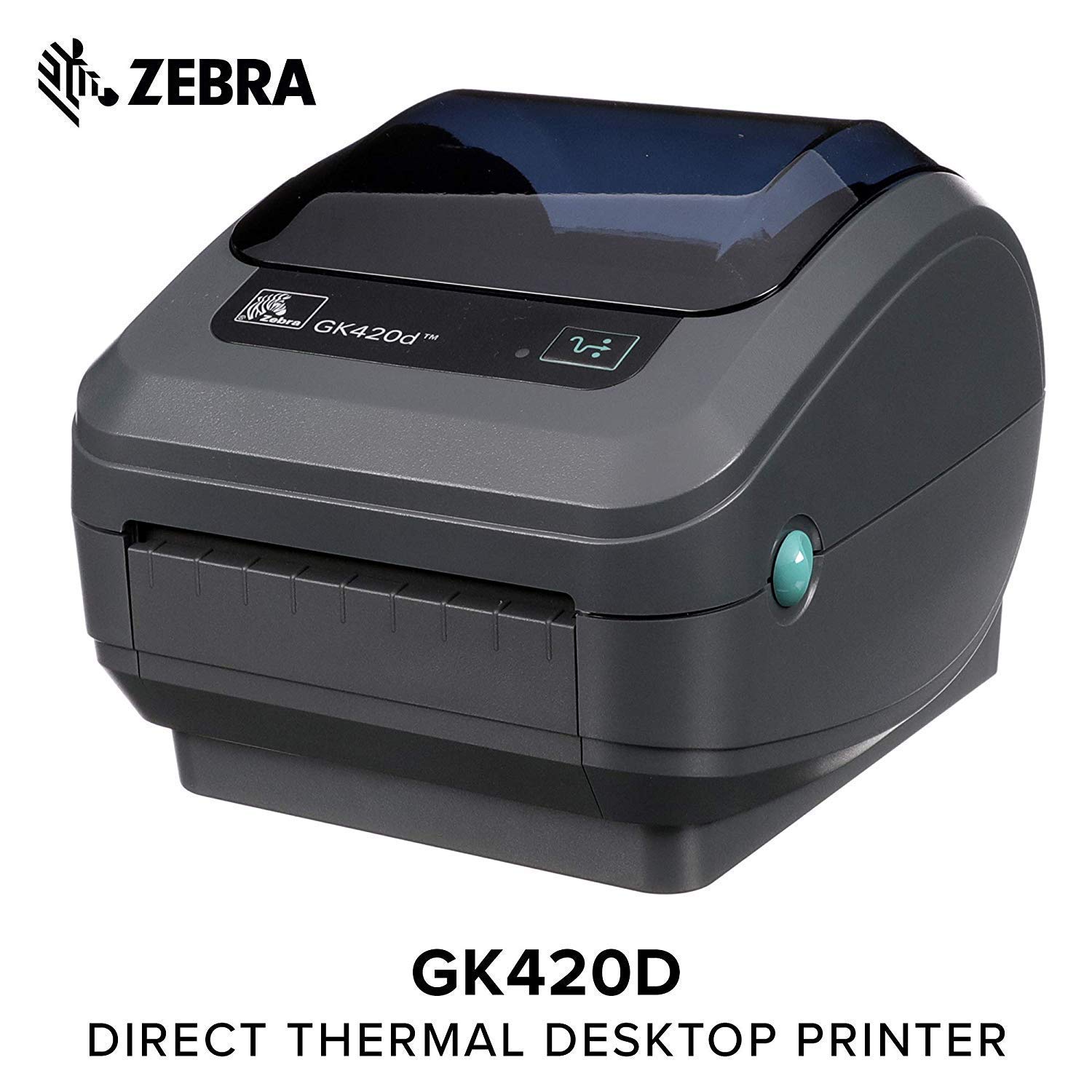 Renewed Zebra GK420d Direct Thermal Label Printer - High-Speed USB & Serial Connectivity for Shipping, Barcode & Retail Labels | Perfect for Warehouses, Logistics & Small Businesses