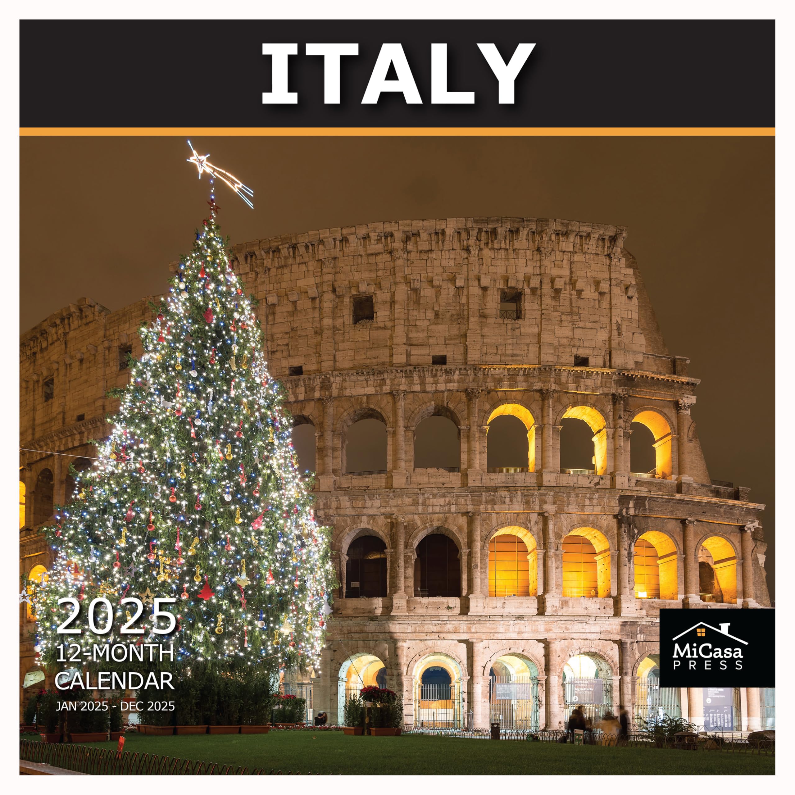 MICASA PRESS - Italy 2025 Wall Calendar 12 Months | 12