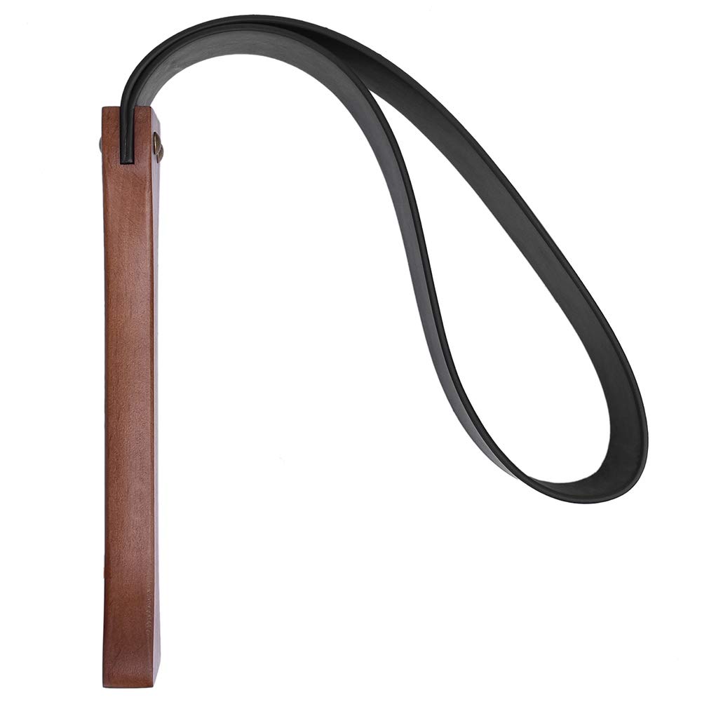 Premium BDSM Leather Spanking Paddle with Anti-Slip Wooden Handle - Sensual Couples Toy for Spanking Play, BDSM & Role Play - Perfect for Bedroom Fun, Adult Playtime & Kinky Gift Ideas