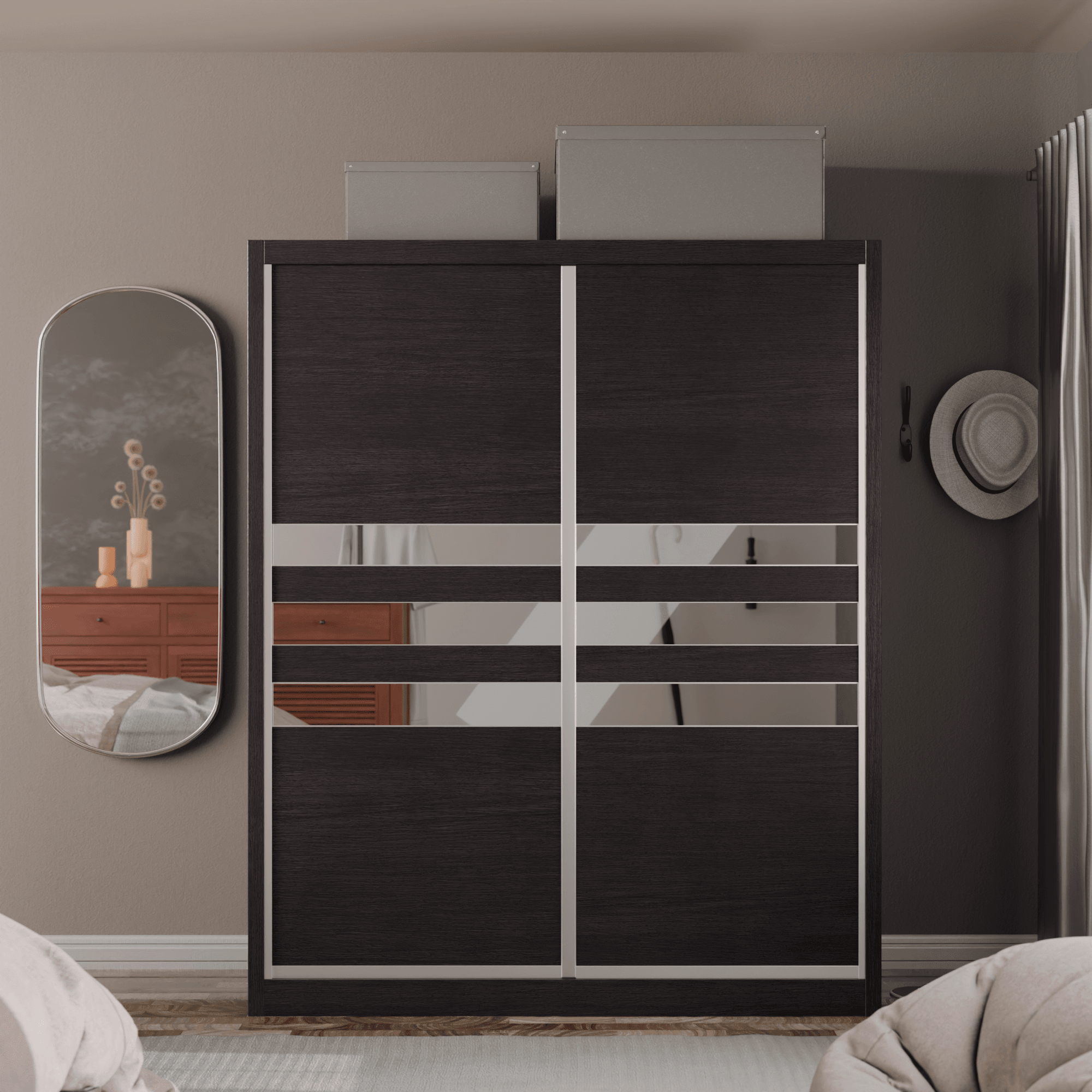 Micasa Modular Wardrobe W01 - Customizable Closet Organizer System for Bedroom & Walk-in Closets | Space-Saving Storage Solution with Adjustable Shelves & Hanging Rods | Perfect for Home Organization & Small Spaces
