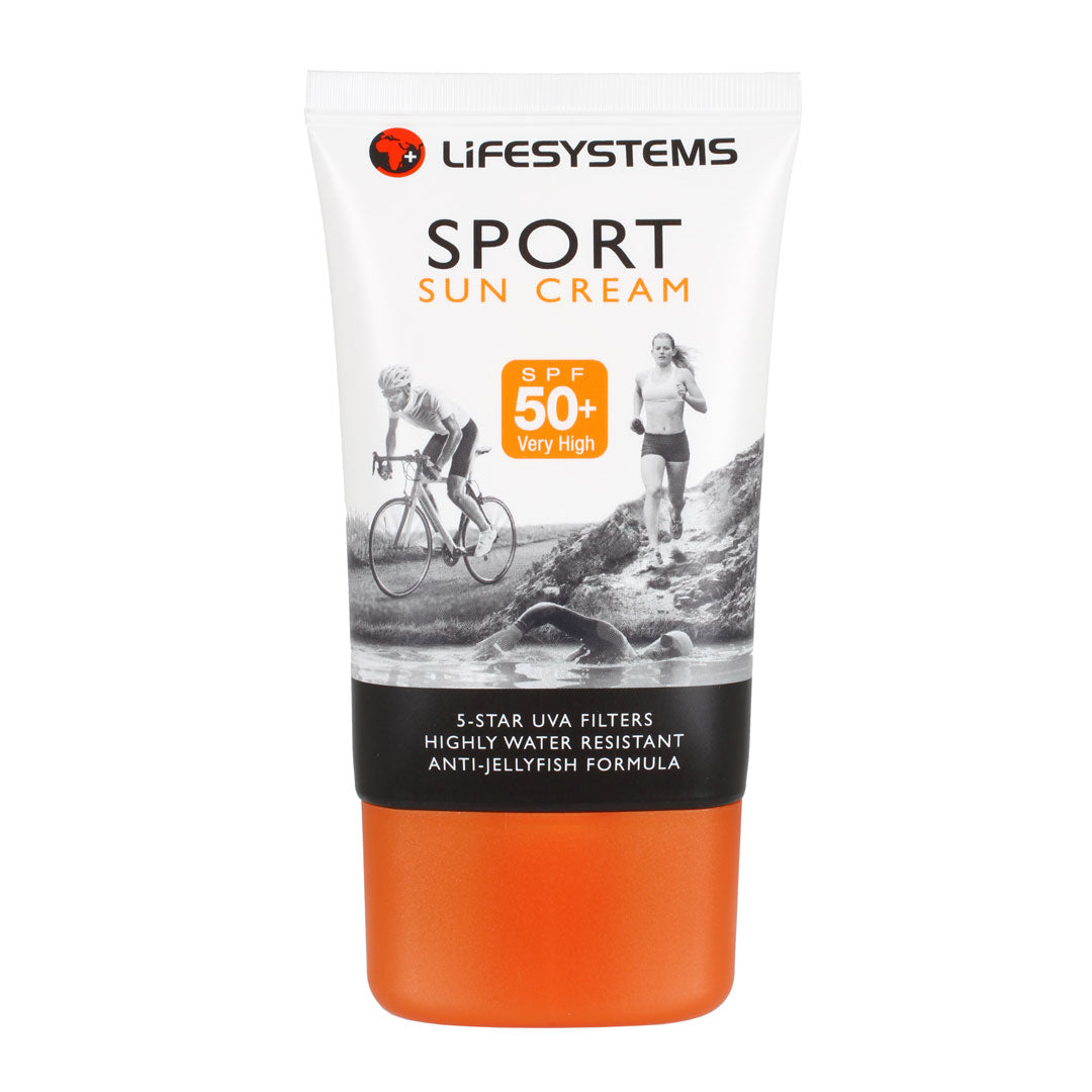 Lifesystems Sports Sunscreen SPF50 100ml - Waterproof Sweatproof Sun Protection for Outdoor Activities, Running, Hiking & Swimming
