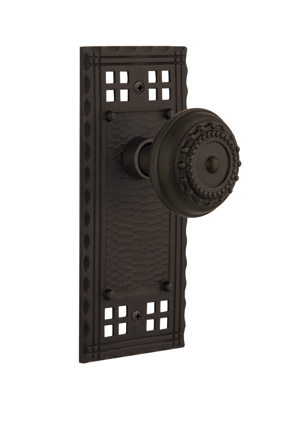 Nostalgic Warehouse Craftsman Door Plate with Meadows Knob - 2.75