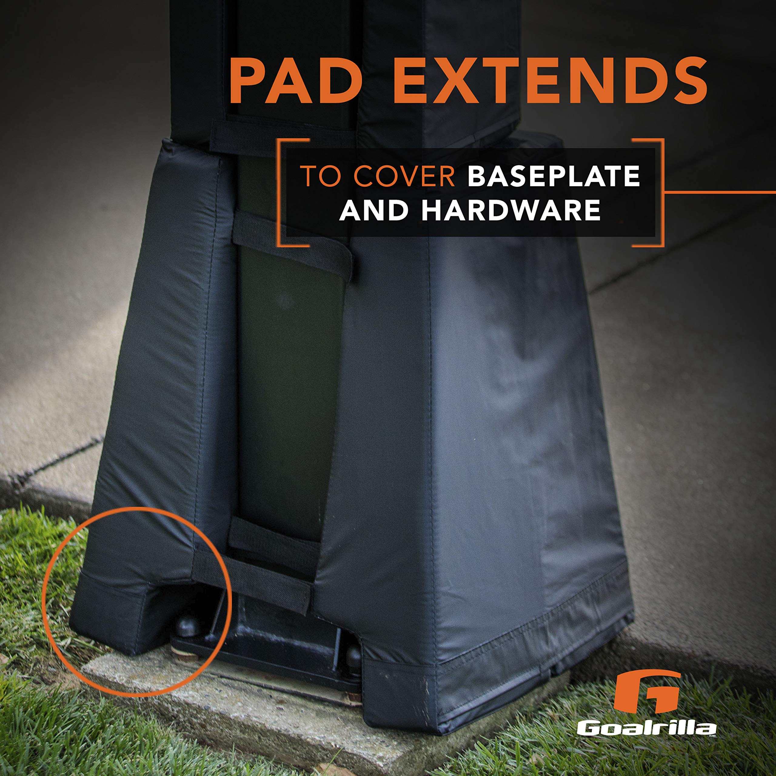 Goalrilla Deluxe Weatherproof Basketball Pole Pad - Black - Ultimate Protection & Player Safety for Outdoor Basketball Courts & Driveways