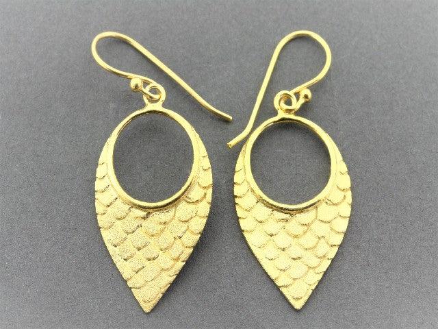 22K Gold Over Silver Mermaid Tear Earrings - Elegant Dangle Drop Earrings for Women, Perfect for Parties, Weddings & Everyday Wear