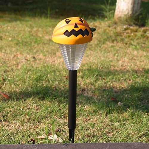 UBERSWEET® White Ghost Solar Garden Lights - Mini Solar Lawn Lamps for Outdoor Decoration (Set of 1) | Waterproof Solar-Powered Landscape Lighting for Halloween, Yard, Pathway, and Garden Decor