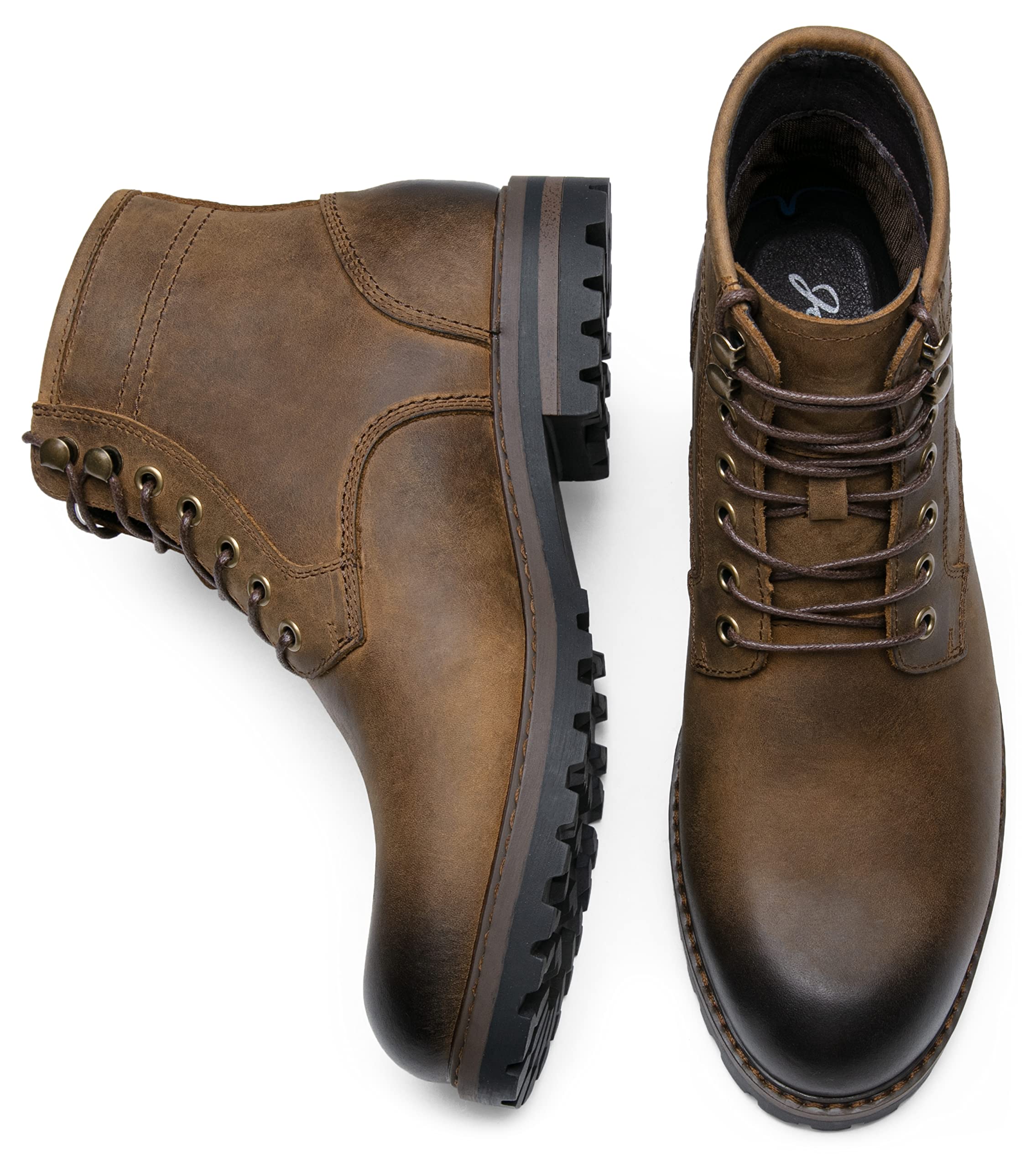 Premium Leather Men's Chukka Boots - Black Casual & Dress Shoes for Work, Outdoor & Everyday Wear