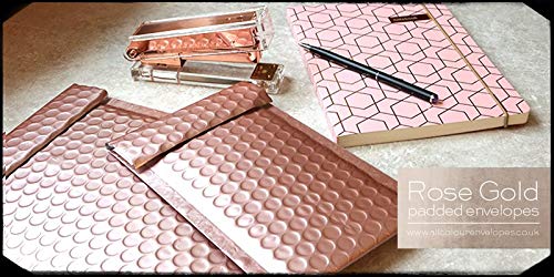 ProLine 6x10 Inch Matte Metallic Rose Gold Bubble Mailers - 500 Pack Self Seal Padded Envelopes for Ecommerce Shipping, Jewelry & Small Business Packaging