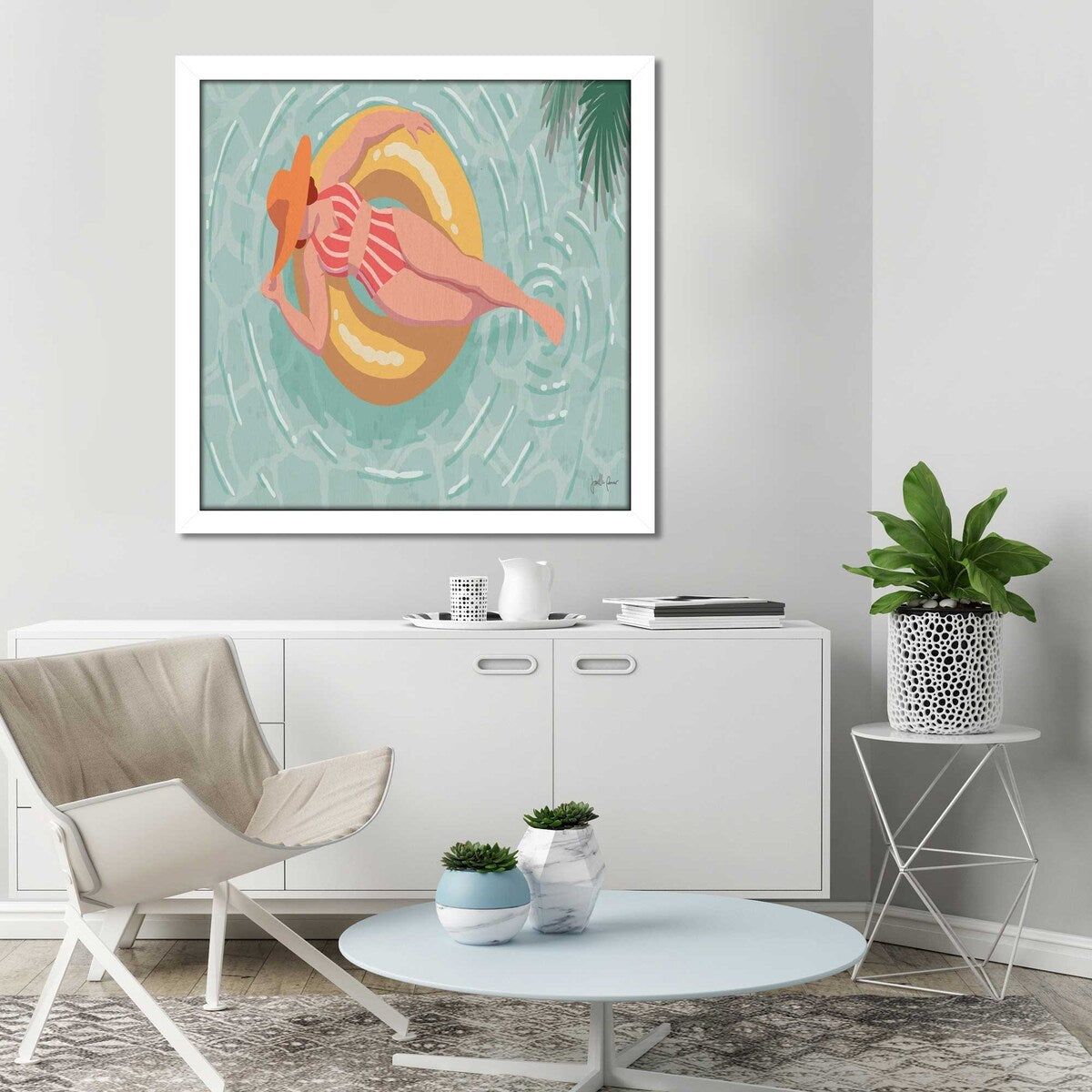 Beach Babes II Square Acrylic Wall Art Print - Coastal Decor for Living Room, Bedroom & Beach House