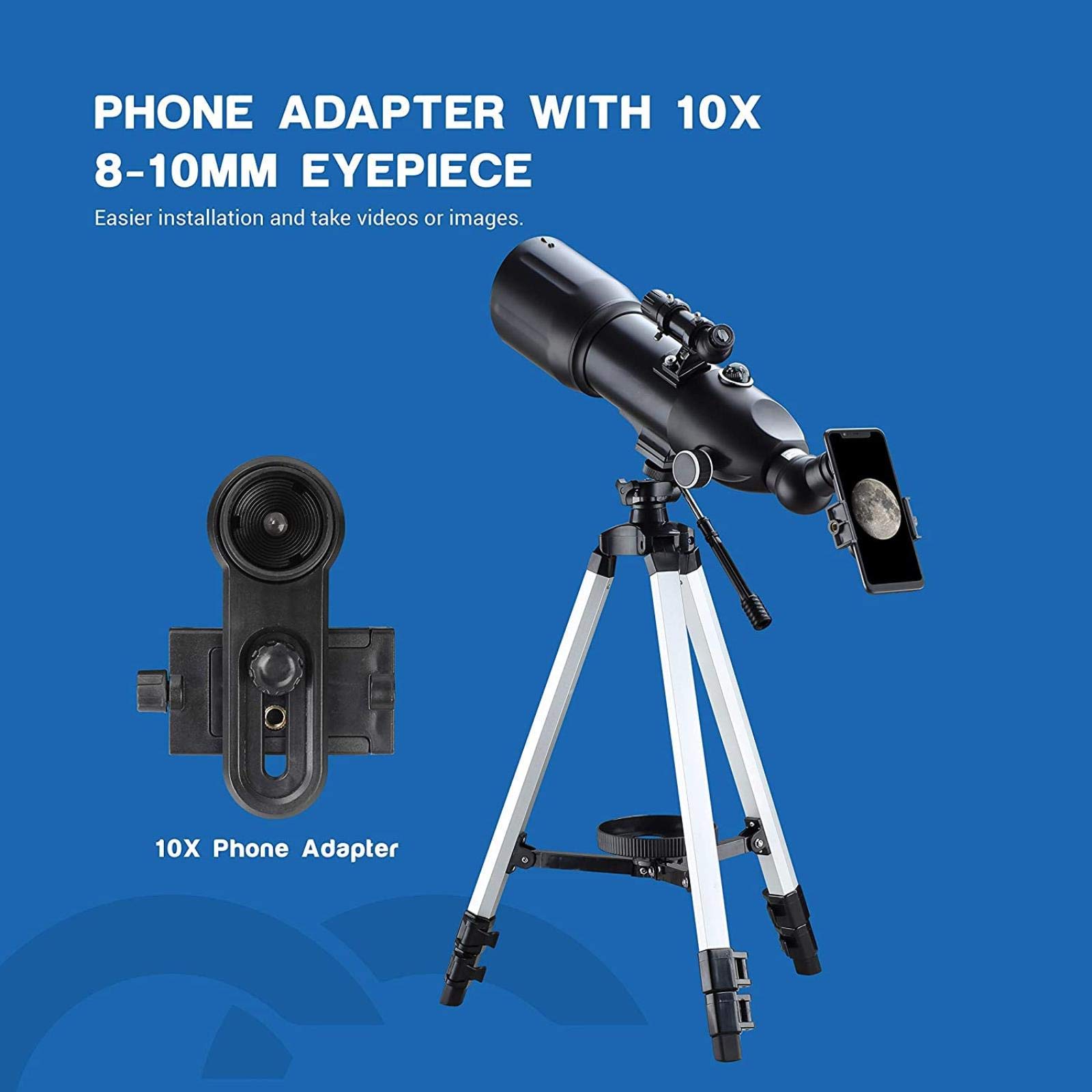 16-133X High Power Binoculars & Astronomical Telescope with Tripod Stand | Portable Monocular for Moon Watching, Stargazing, Birding | Includes Phone Adapter & Carrying Bag for Indoor/Outdoor Adventures
