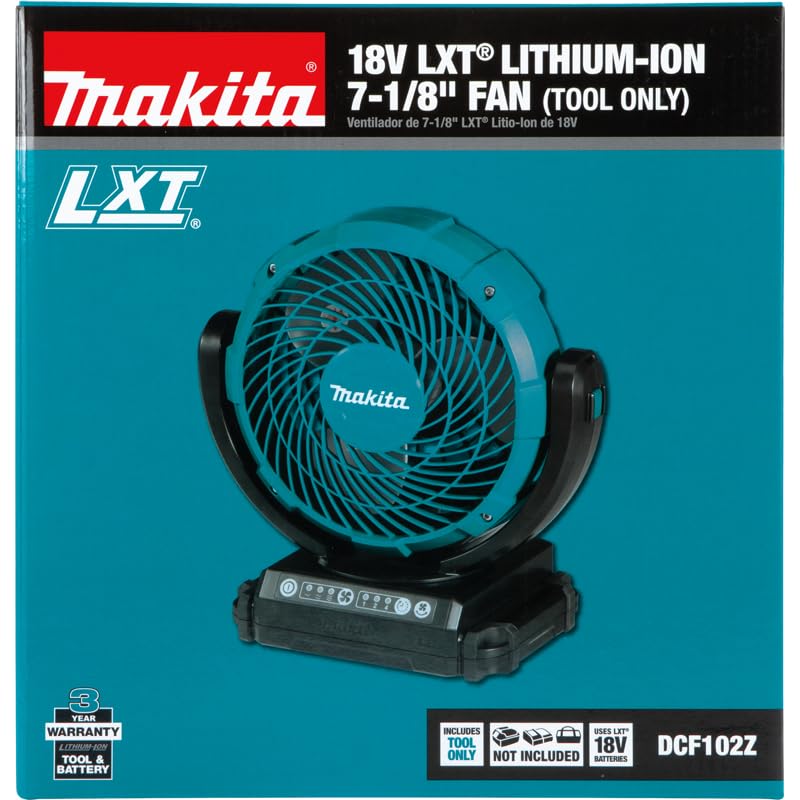 18CM 18V/14.4V Cordless Fan with Swing Function & Timer - Perfect for Home, Office, and Outdoor Use