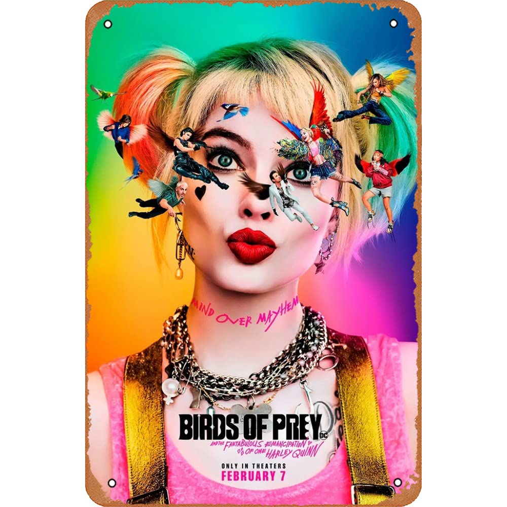 Birds of Prey Movie & TV Series Vintage Tin Metal Sign 8x12 Inch - Retro Wall Art Decor for Home, Bar, Cafe & Office