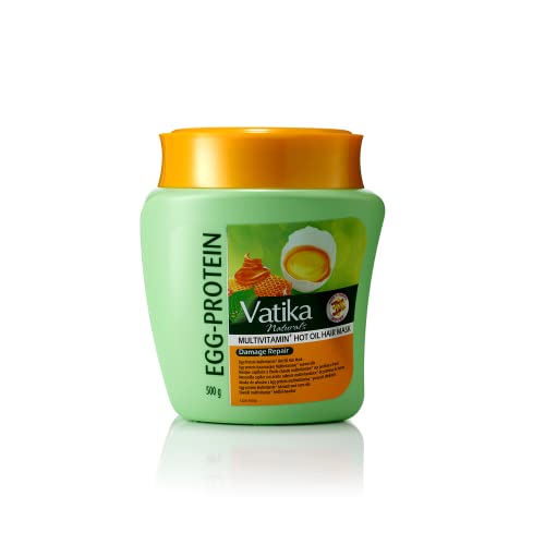 Dabur Vatika Naturals Egg Protein Hair Mask - Deep Conditioning Treatment for Dry, Damaged Hair | At-Home Hair Care Solution for Stronger, Healthier Locks