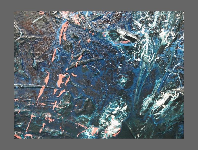 Blue Shine 100x100cm Modern Abstract Canvas Wall Art Painting - Handmade Home Decor for Living Room, Bedroom & Office