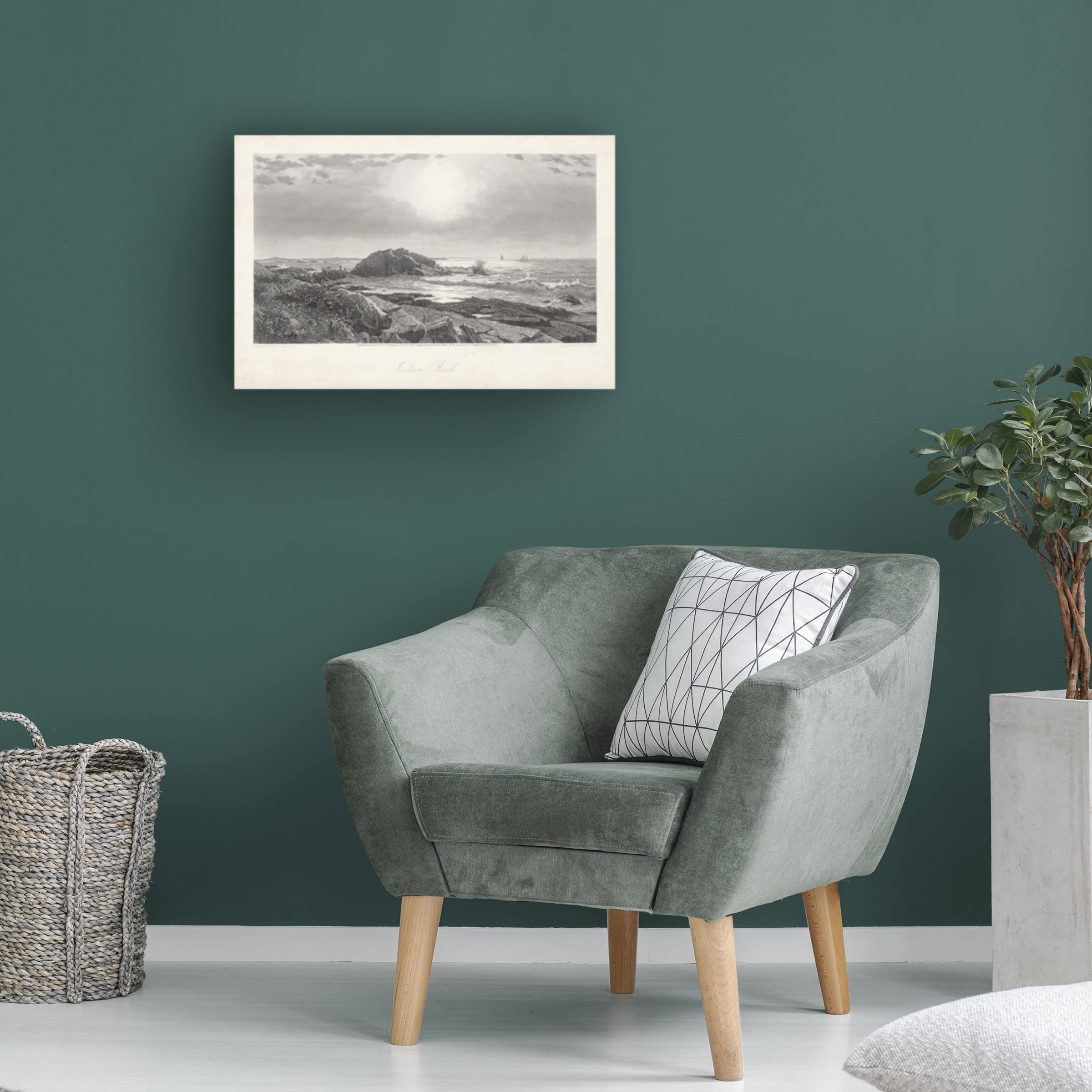 Trademark Fine Art 'Indian Rock' Canvas Print by William Cullen Bryant - Stunning Landscape Wall Art for Living Room, Bedroom & Office Decor