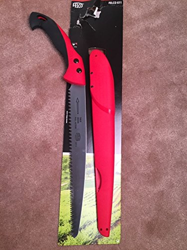FELCO 611 Pruning Saw with Sheath - 13 Inch Straight Blade Hand Saw for Tree Trimming, Gardening & Outdoor Landscaping | Perfect for Arborists, Gardeners & DIY Enthusiasts