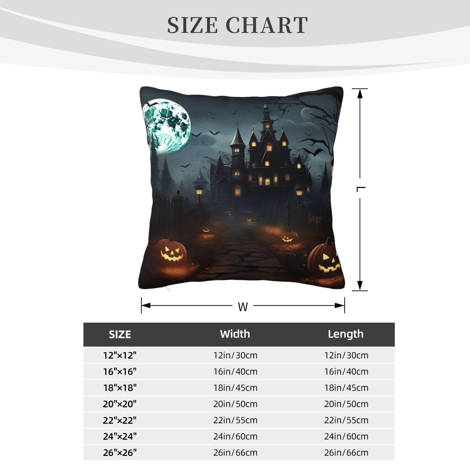 18x18 Inch Halloween Decorative Throw Pillow Covers - Soft Plush Double Sided Square Cushion Covers for Sofa & Living Room - Perfect for Seasonal Home Decor and Cozy Fall Ambiance