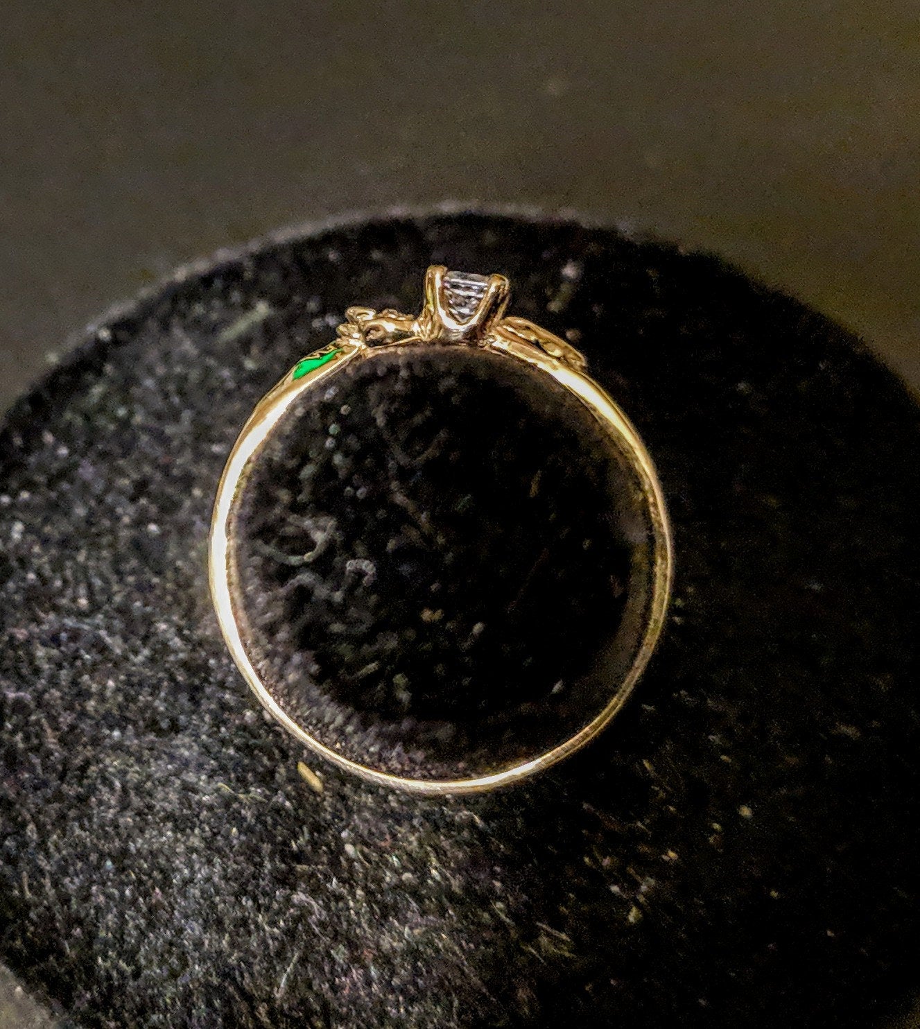 Natural Sapphire Promise Ring - Solid Yellow or White Gold with Rose & White Sapphire Accents | 14K 675 Fine Jewelry | Petite Engagement Ring for Women | Perfect for Proposals, Anniversaries & Special Occasions