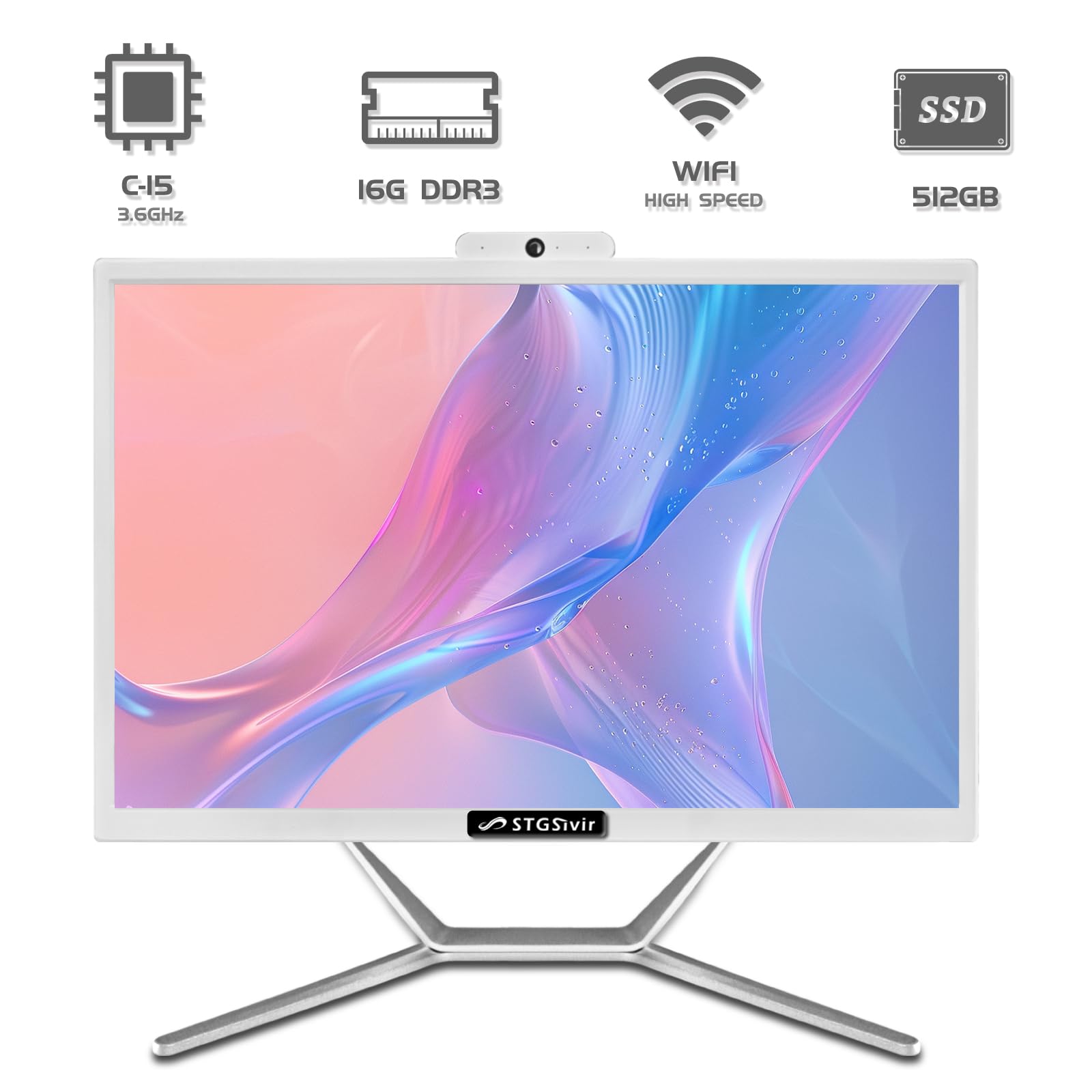 STGSivir All-in-One Desktop Computer with 22