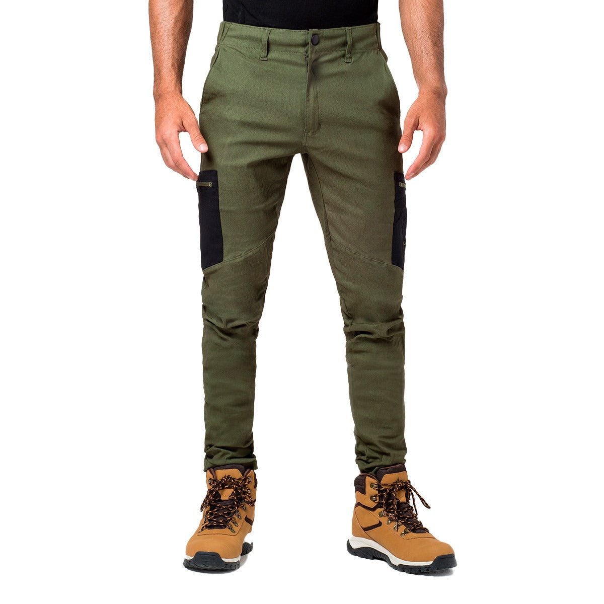 Alaska Domuyo Olive Green Cargo Pants for Men - Durable Hiking & Outdoor Adventure Trekking Pants for Camping, Travel & Casual Wear
