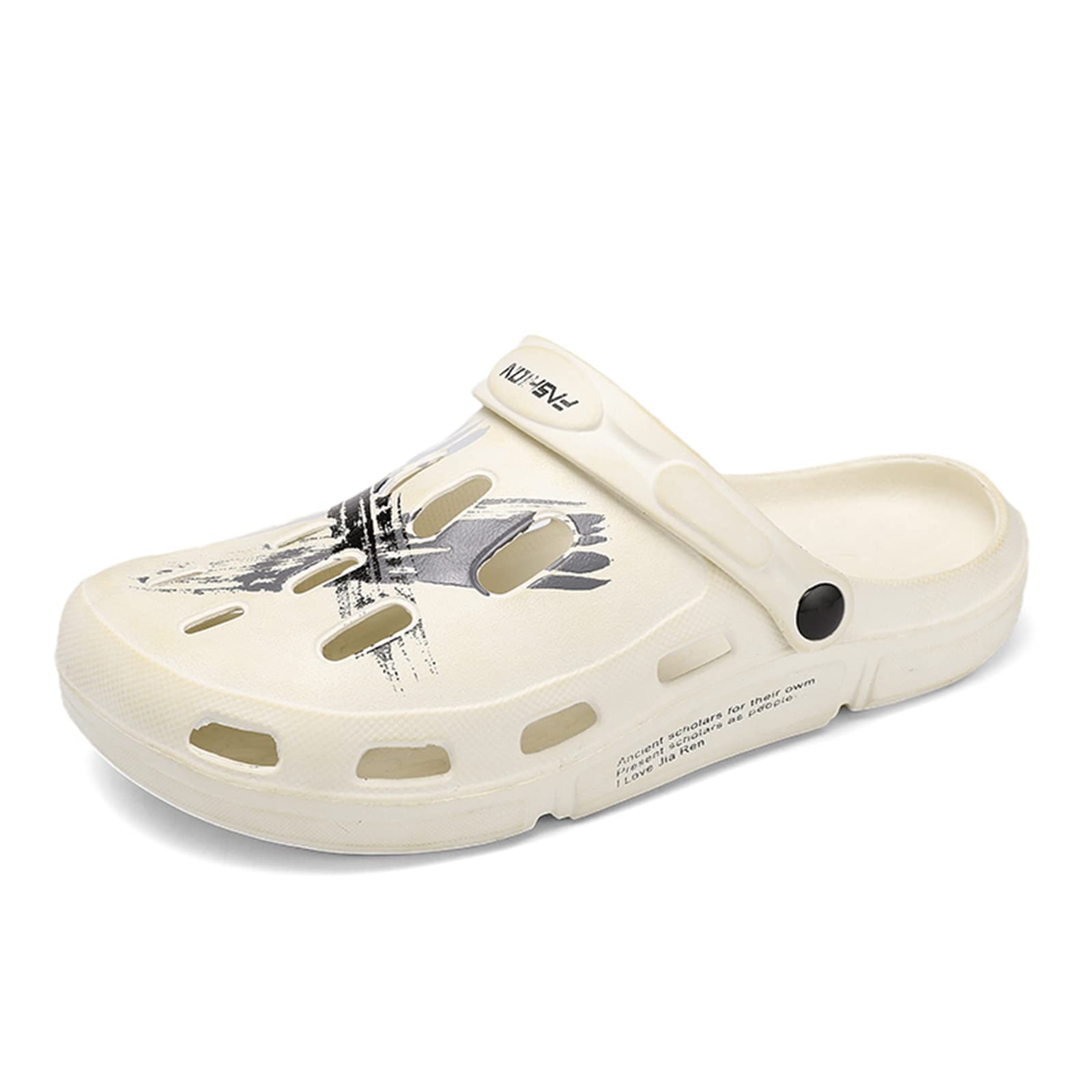 YOVQAR Men's Non-Slip Garden Clogs - Lightweight Slip-On Sandals for Pool, Beach, Shower & Home Use - Comfortable Outdoor & Indoor Slippers