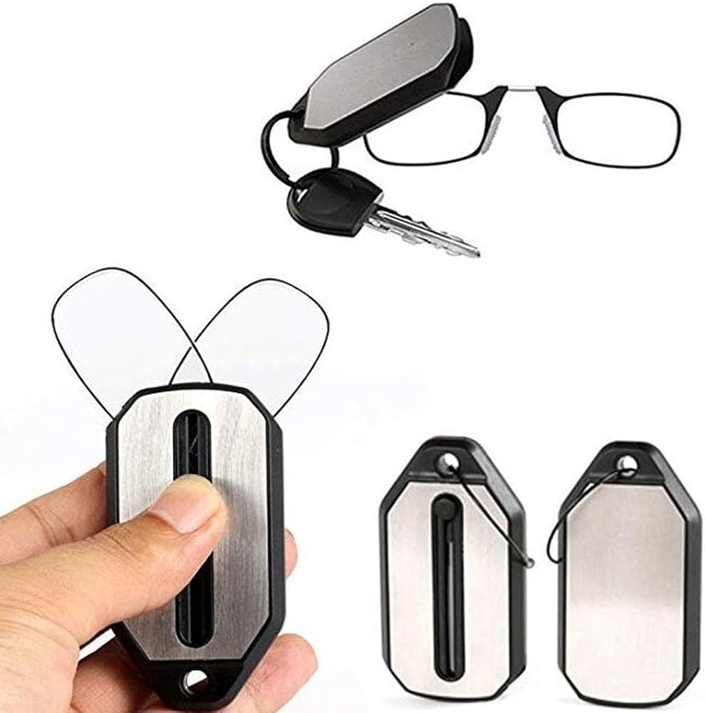 Compact Keychain Reading Glasses - Portable Pocket-Sized Magnifiers for Books, Phones & Close Work - Perfect for Travel, Shopping & Everyday Use