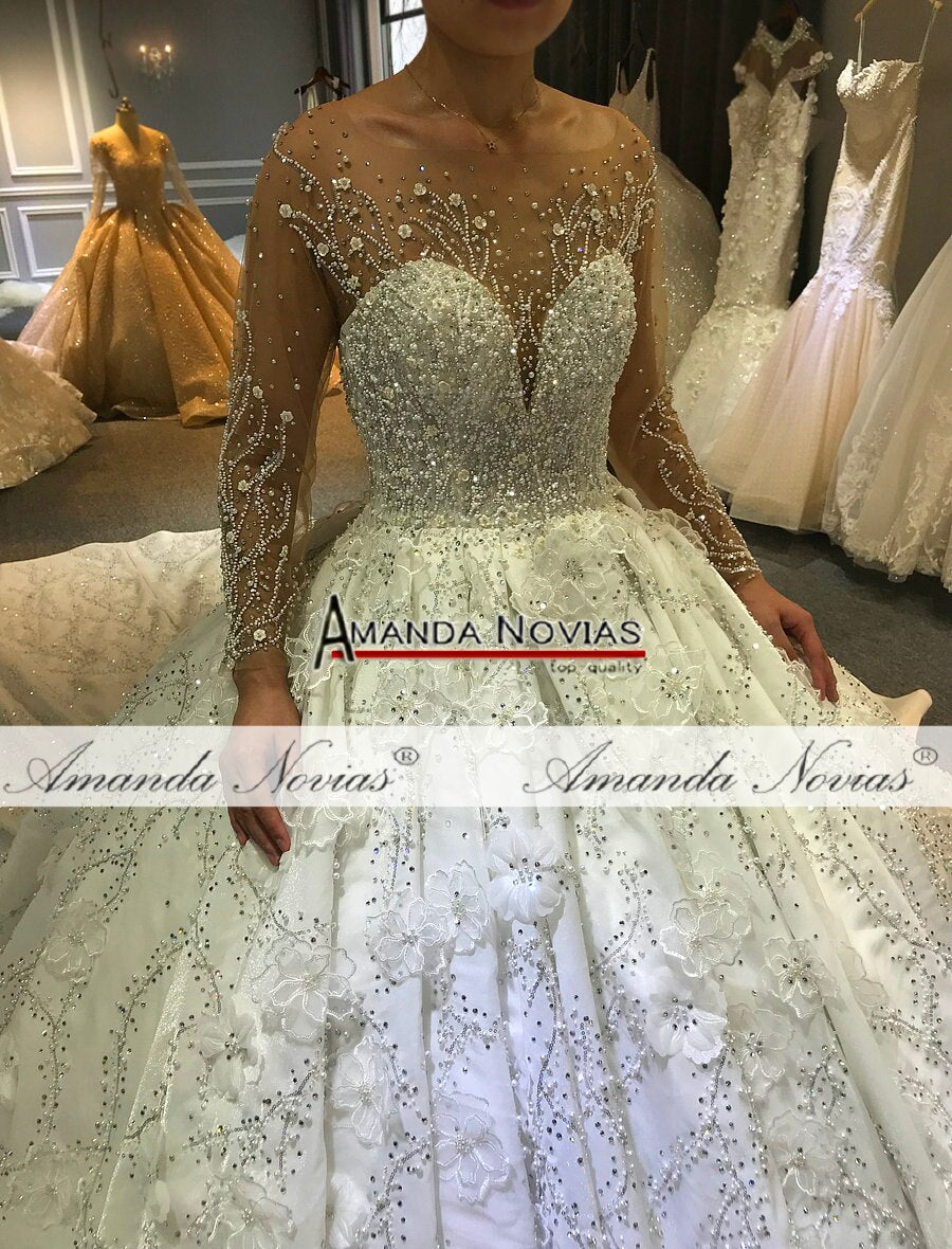 Amanda Novias High Quality Custom Made Wedding Dress 2021 | Luxury Bridal Gown for Bride | Perfect for Church Ceremony, Beach Wedding & Reception