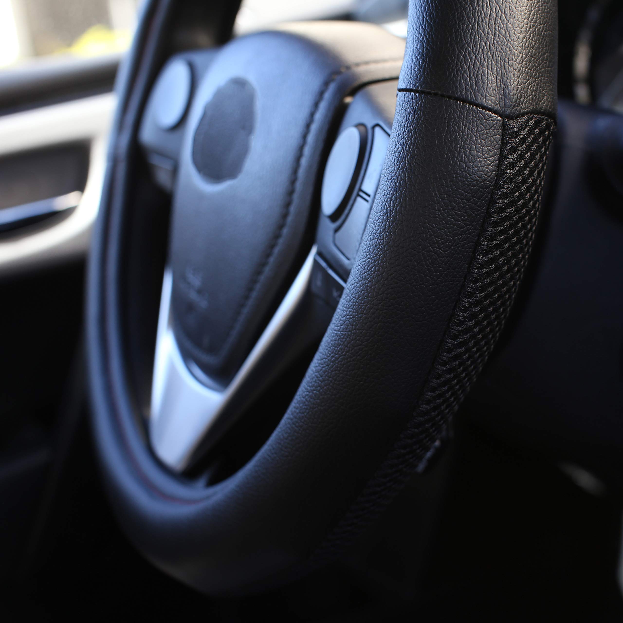 Universal 14-15 Inch Steering Wheel Cover - Easy Install, Non-Slip Comfort Grip for Cars & Trucks | Perfect for Daily Commute & Road Trips