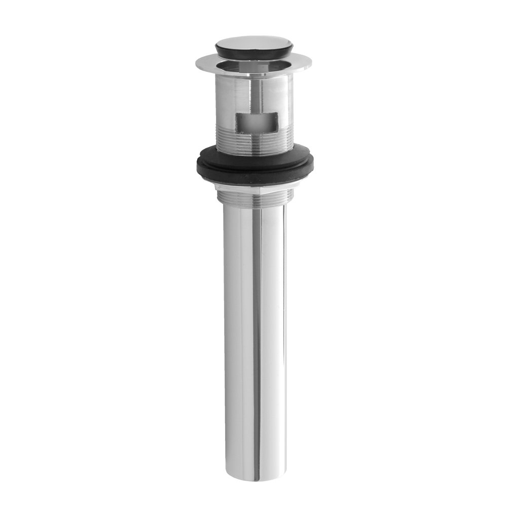Jaclo 812-WH White Finger Touch Drain with Overflow Holes - Bathroom Sink Drain Stopper for Modern Vanities & Vessel Sinks