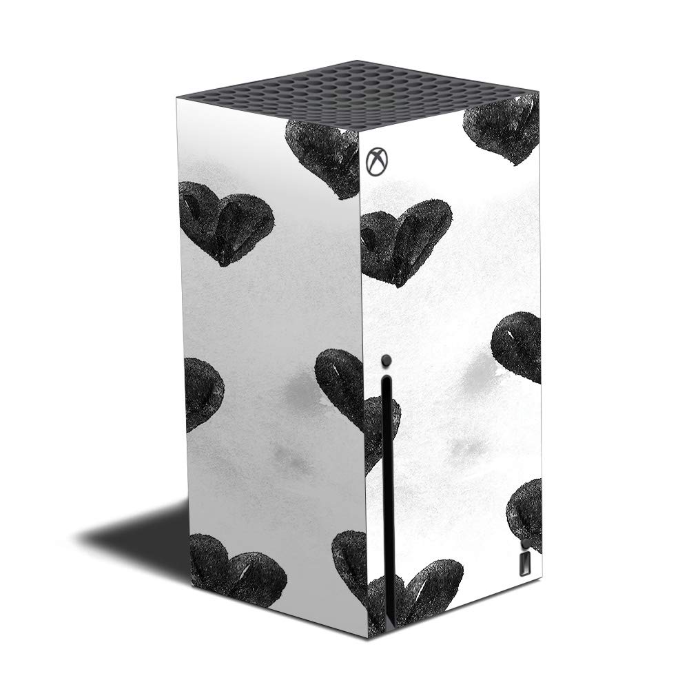 MIGHTY SKINS Xbox Series X Vinyl Decal Wrap Cover - Ink Hearts Design | Protective & Durable Skin Compatible with Xbox Series X | Easy to Apply & Remove | Made in USA | Perfect for Gaming Setups & Personalization