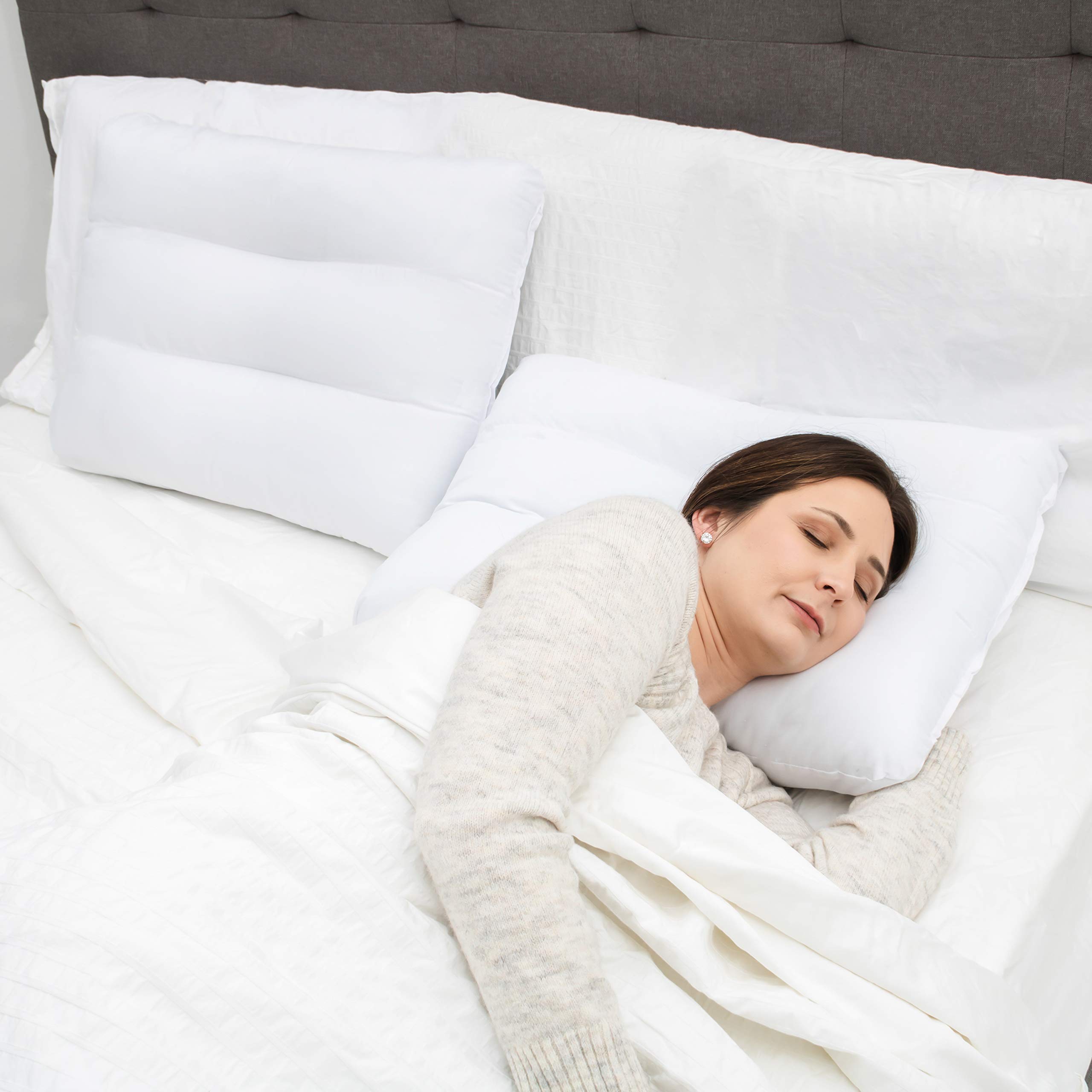 Orthopedic Cervical Pillow for Neck Pain Relief - Memory Foam Support Pillow for Travel, Sleeping & Posture Correction - Perfect for Airplane, Car & Home Use