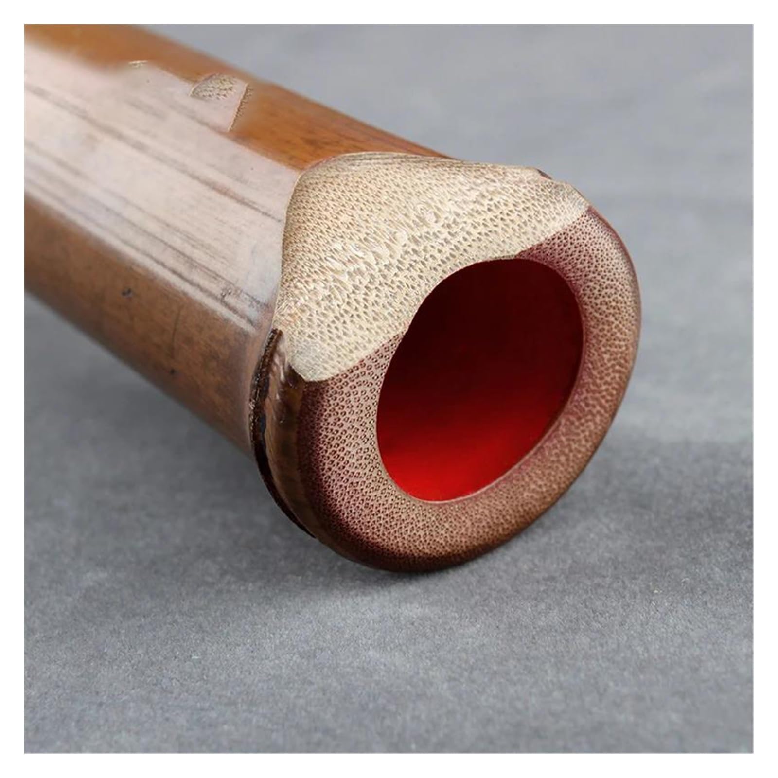 5-Hole Bamboo Flute - Traditional Wooden Vertical Wind Instrument with Root - Perfect for Meditation, Yoga, and Music Practice