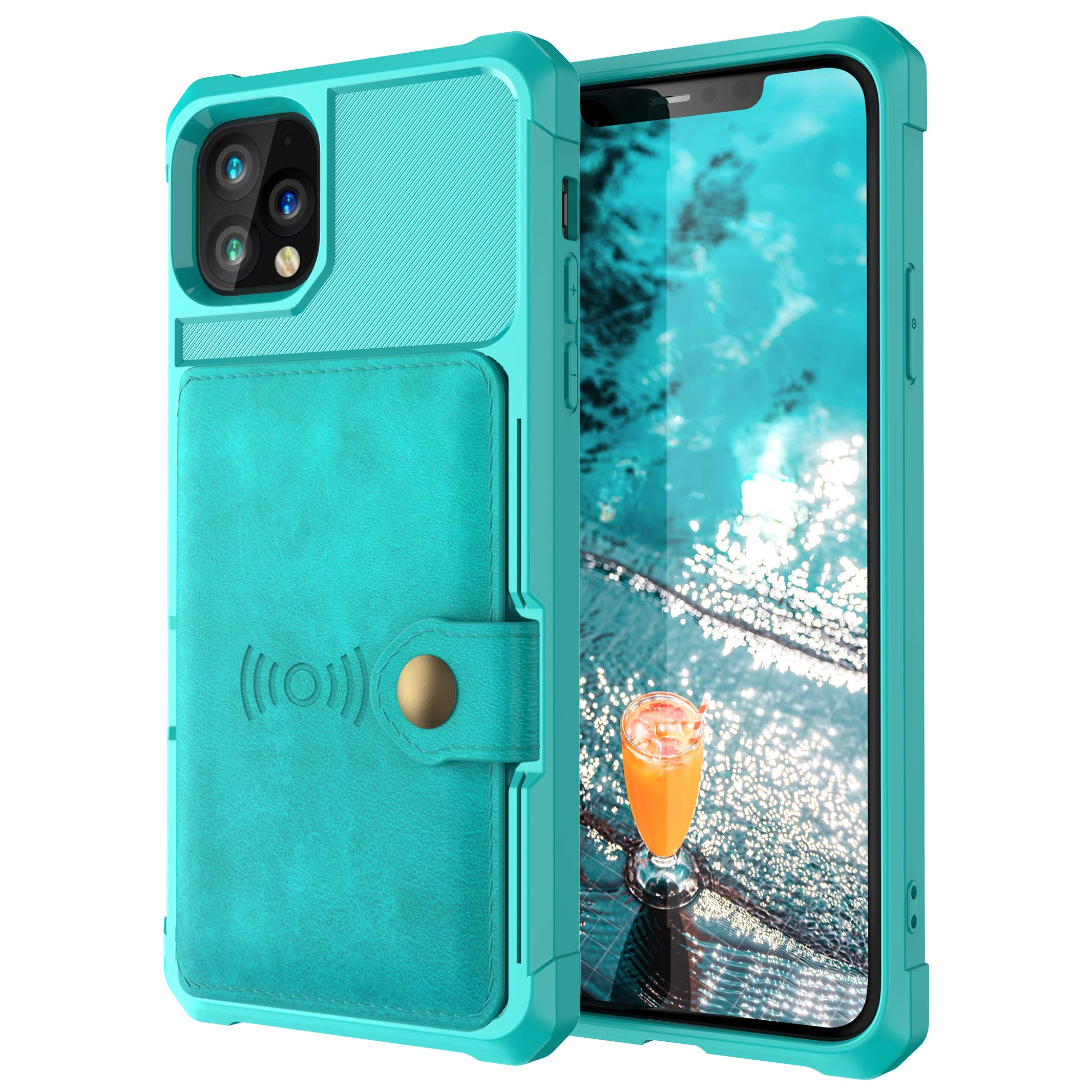 Premium Shockproof iPhone 11 Pro Max Case with Built-in Kickstand & Credit Card Holder - Durable Protective Cover for Men, Women, Teens (Perfect for Work, Travel & Everyday Use)
