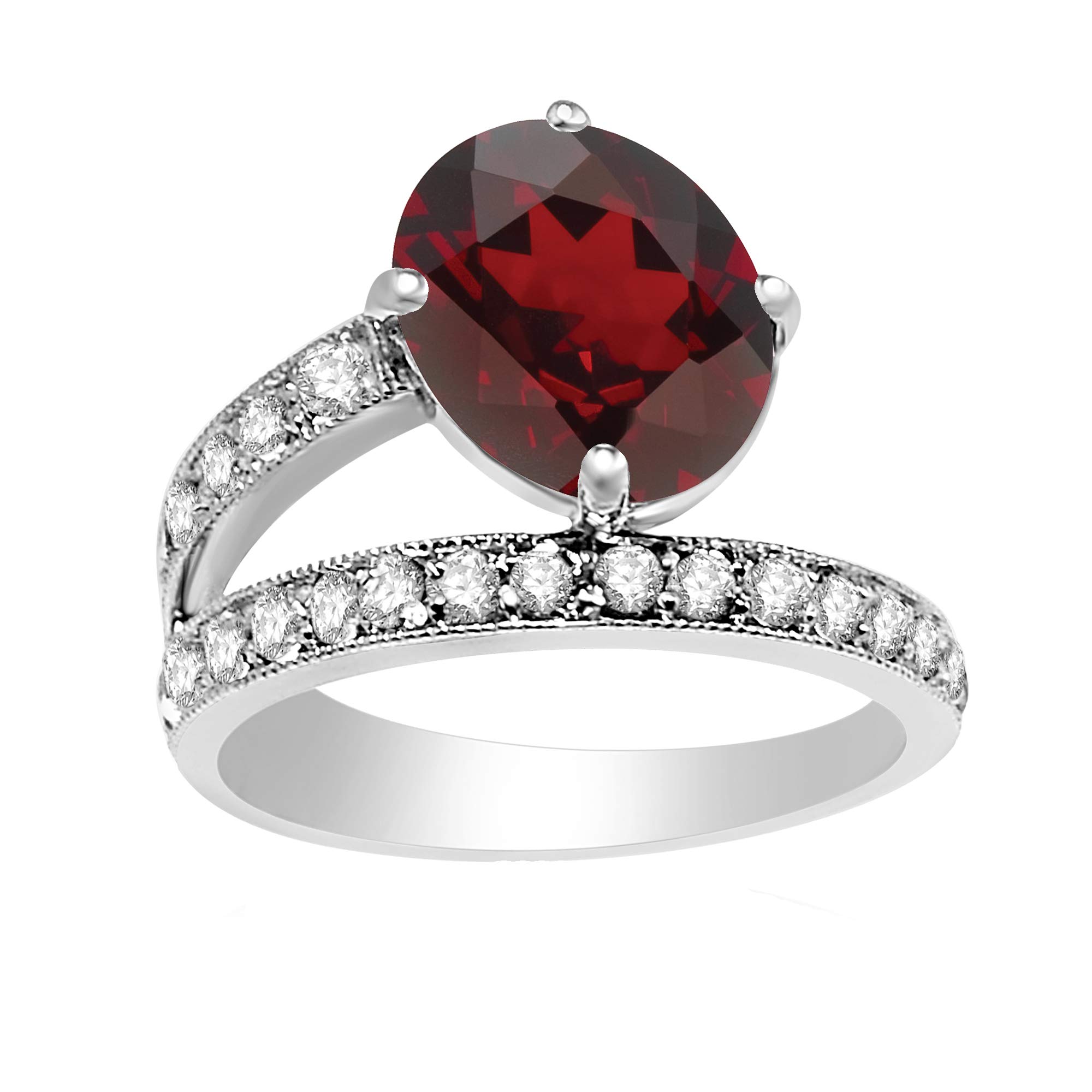 Natural Gemstone Solitaire Ring in Sterling Silver - Elegant & Timeless Jewelry for Engagement, Wedding & Special Occasions