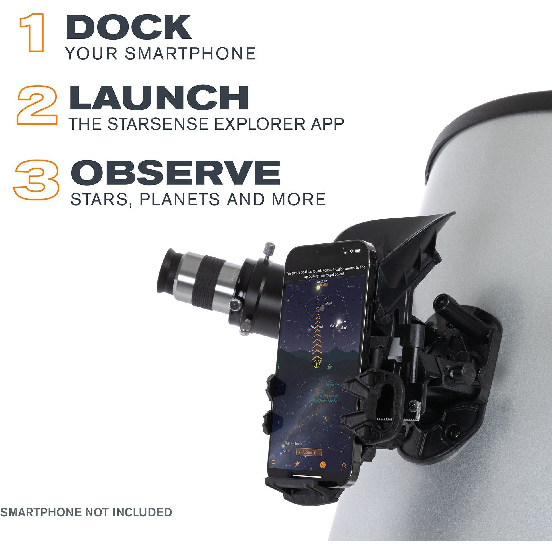 StarSense Explorer 12 Smartphone App Enabled Dobsonian Telescope - Stargazing for Beginners & Astronomy Enthusiasts - Perfect for Backyard Observation & Night Sky Exploration