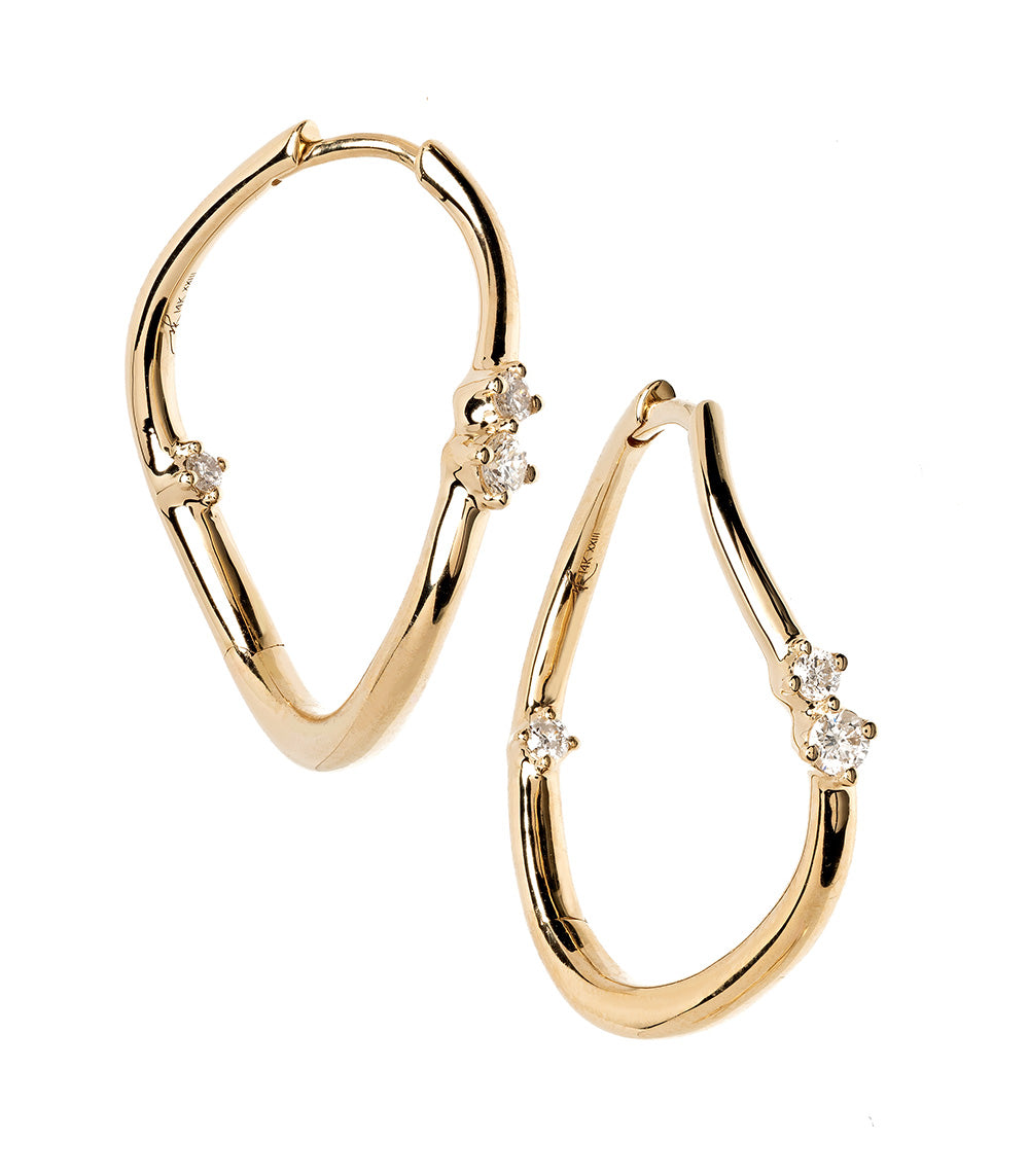 Medium Melt Hoops - Gold Plated Huggie Earrings for Women, Minimalist Everyday Hoop Earrings for Cartilage, Helix & Lobe Piercings | Perfect for Work, Date Night & Casual Wear
