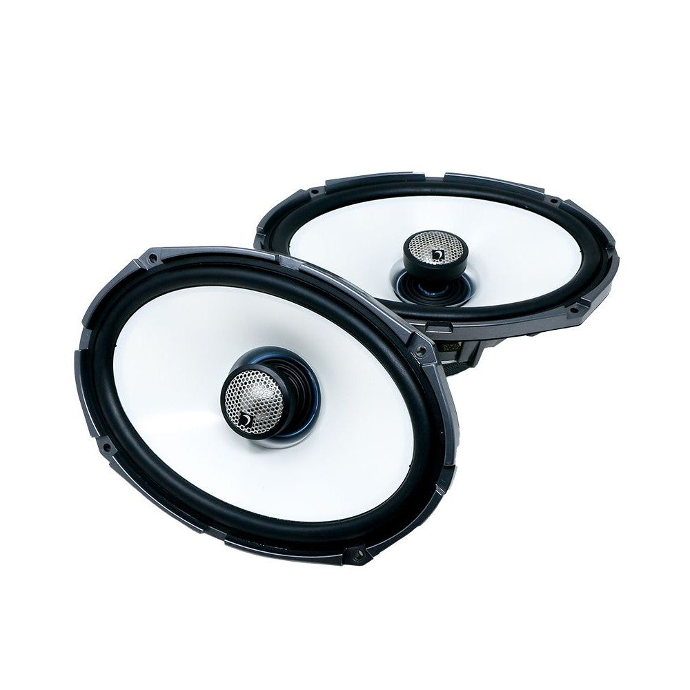 Refurbished Diamond Audio HXM69F4 6x9 Coaxial Car Speakers - 300W Max (150W RMS) 2-Way Flush Mount with RGB LED Lighting - Perfect for Car Audio Upgrades & Custom Installations
