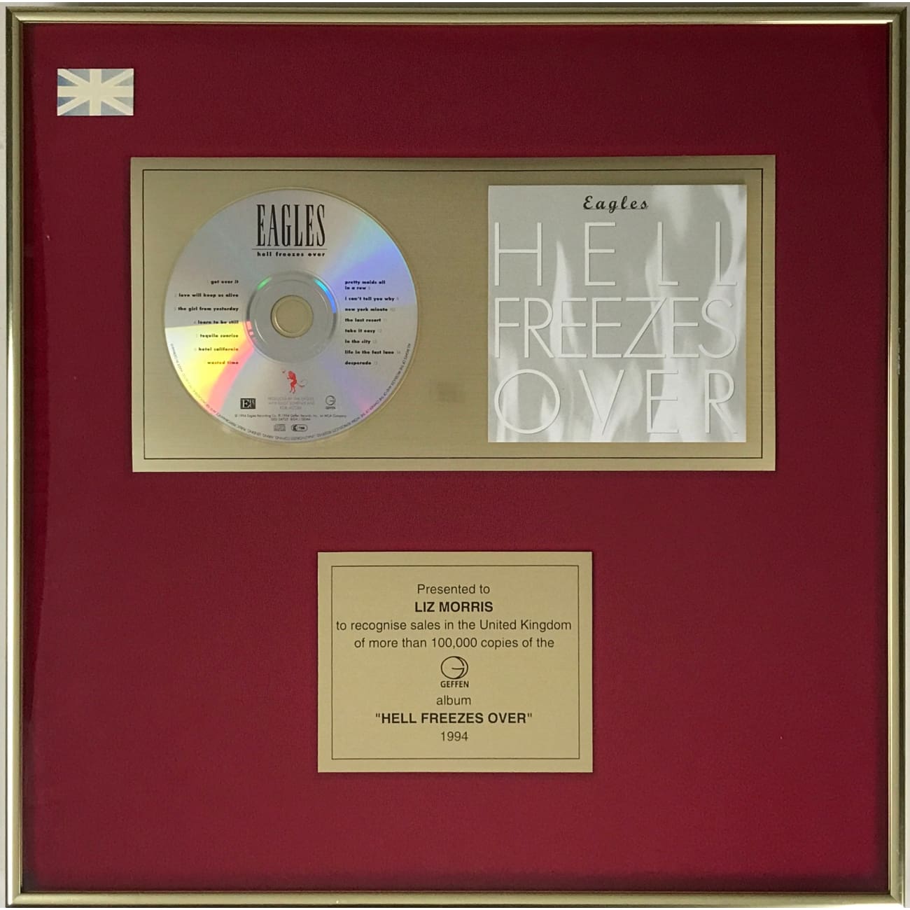 Eagles - Hell Freezes Over Vinyl Record (Geffen Records, 1990s UK Pressing) | Award-Winning Classic Rock Album for Music Collectors & Audiophiles - Perfect for Home Listening, Gifts & Vinyl Collections