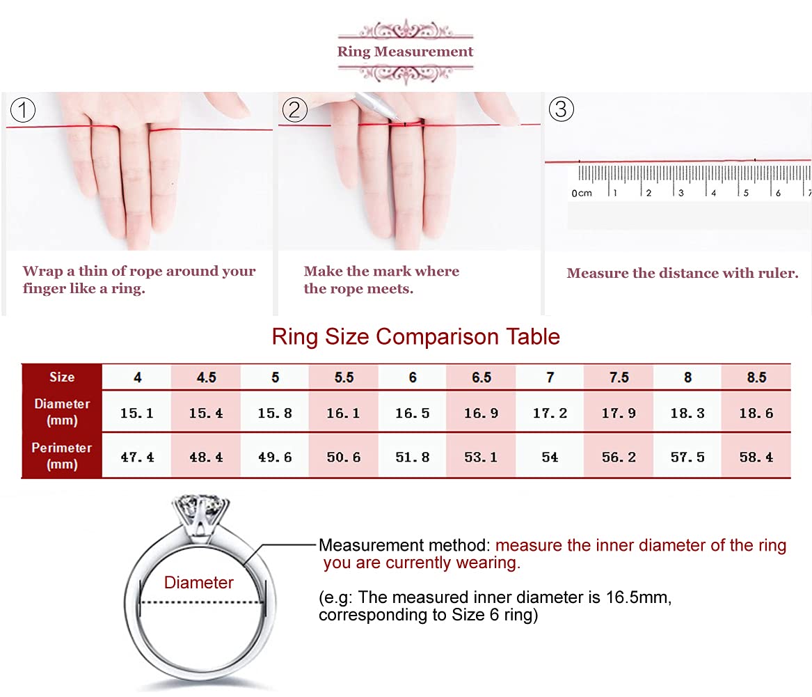 1CT C6P Moissanite Stud Earrings & 2CT Moissanite Big3 Ring Set - Sparkling Wedding, Anniversary, Engagement Jewelry Gift for Women