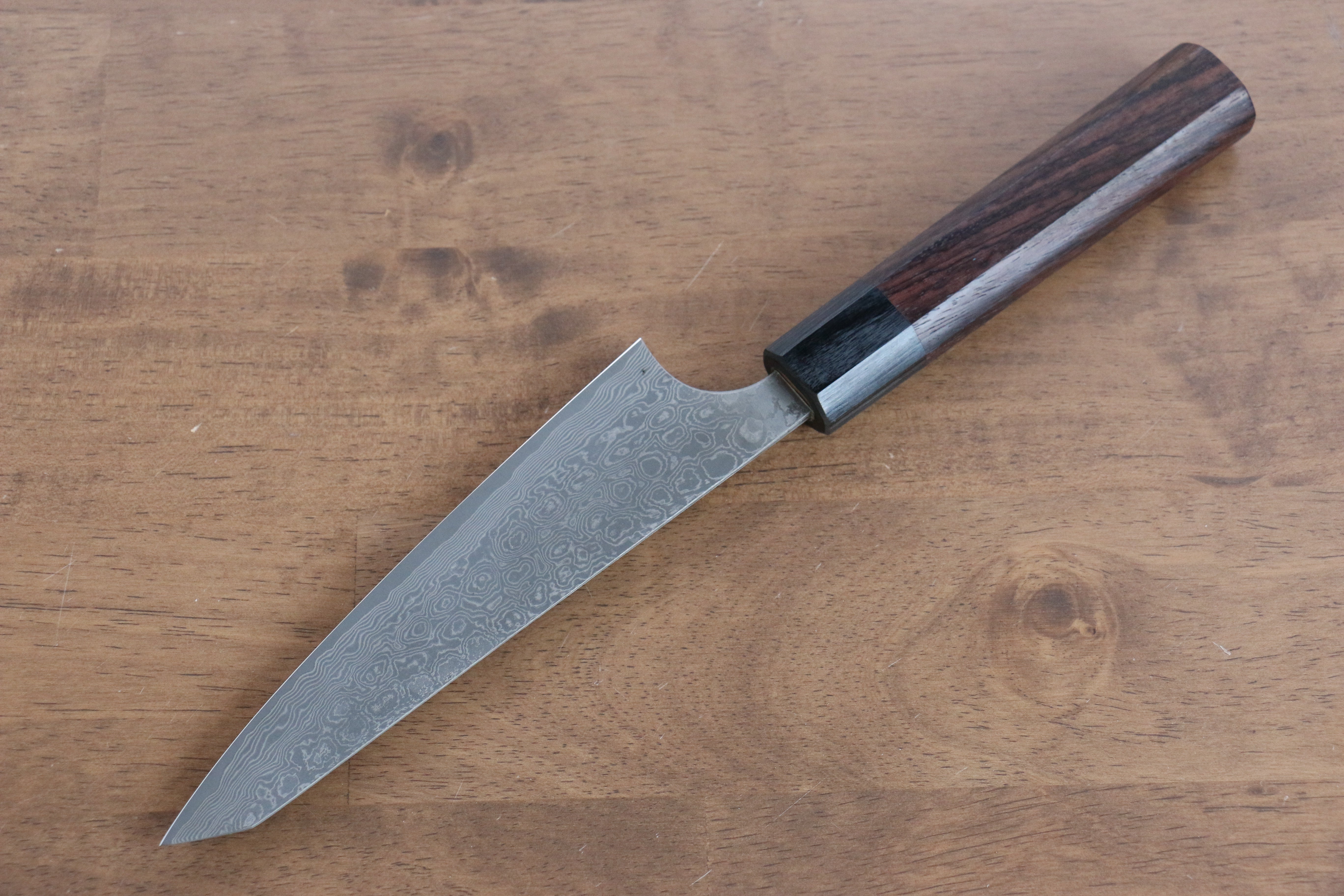 Premium Masakage Kumo VG10 Damascus Honesuki Boning Knife 170mm - Japanese Carbon Steel Blade with Shitan Wood Handle - Perfect for Poultry Deboning, Meat Trimming & Professional Kitchen Use
