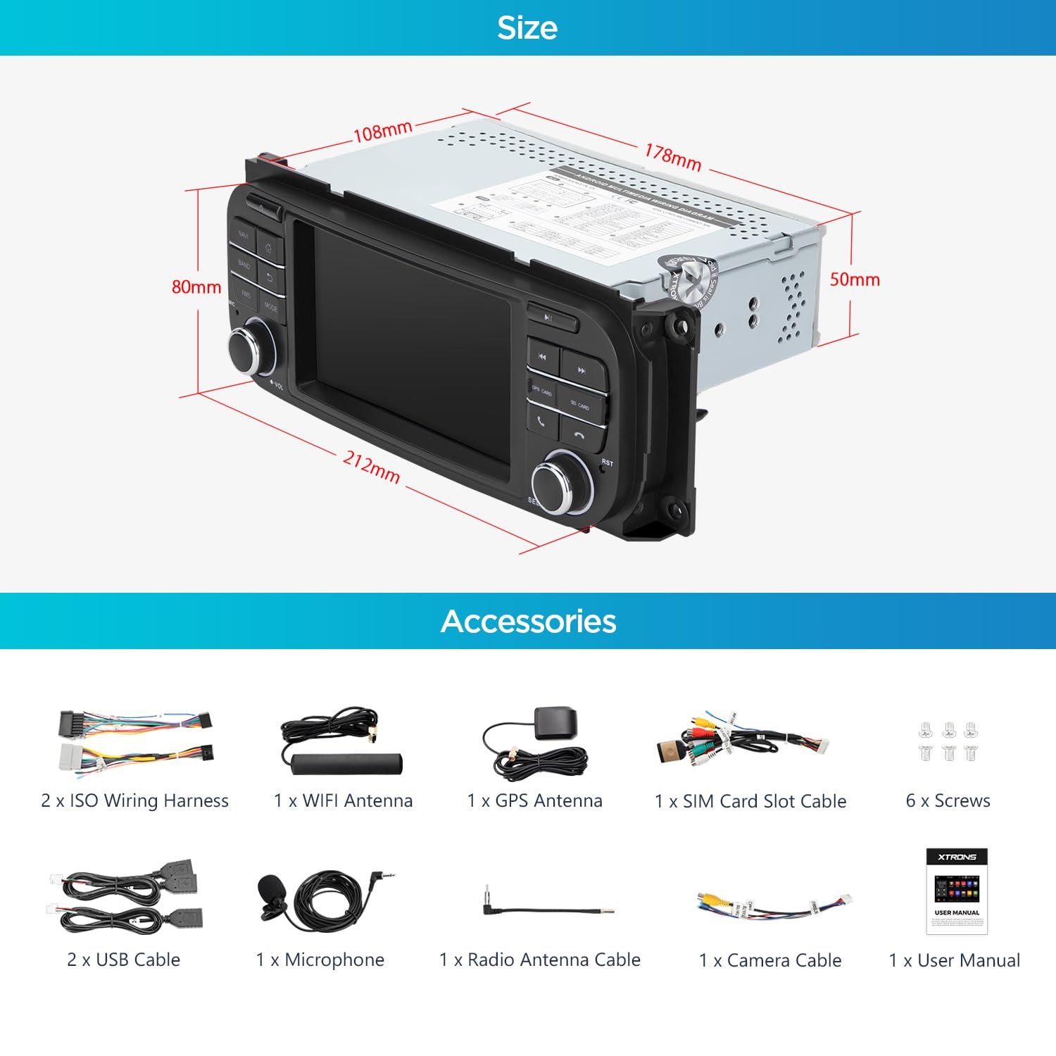 XTRONS Android 13 Car Stereo with 5