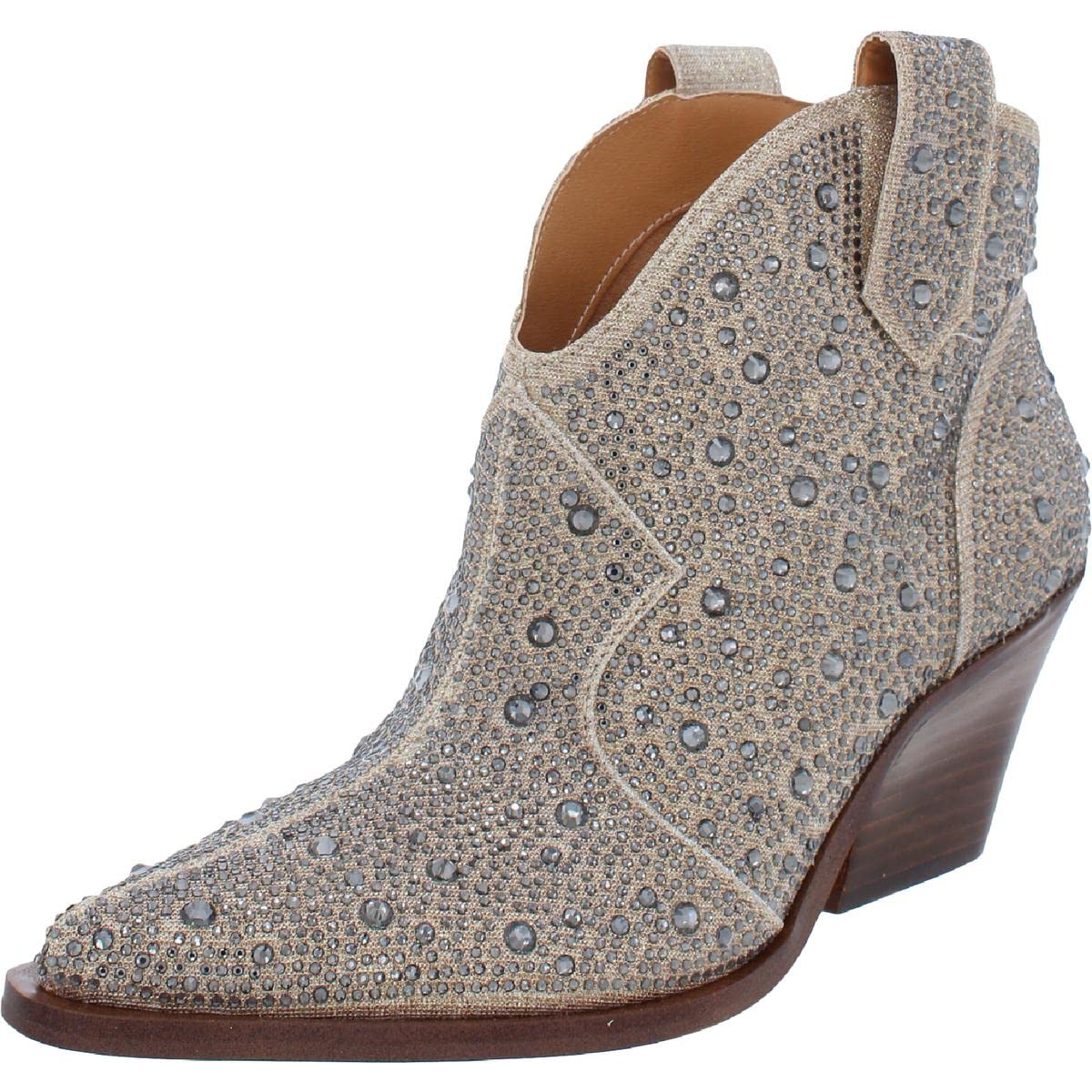 Jessica Simpson Women's Zadie 2 Rhinestone Embellished Pointed Toe Cowboy Boots - Stylish Western Boots for Country Dancing, Concerts & Fashion Outfits