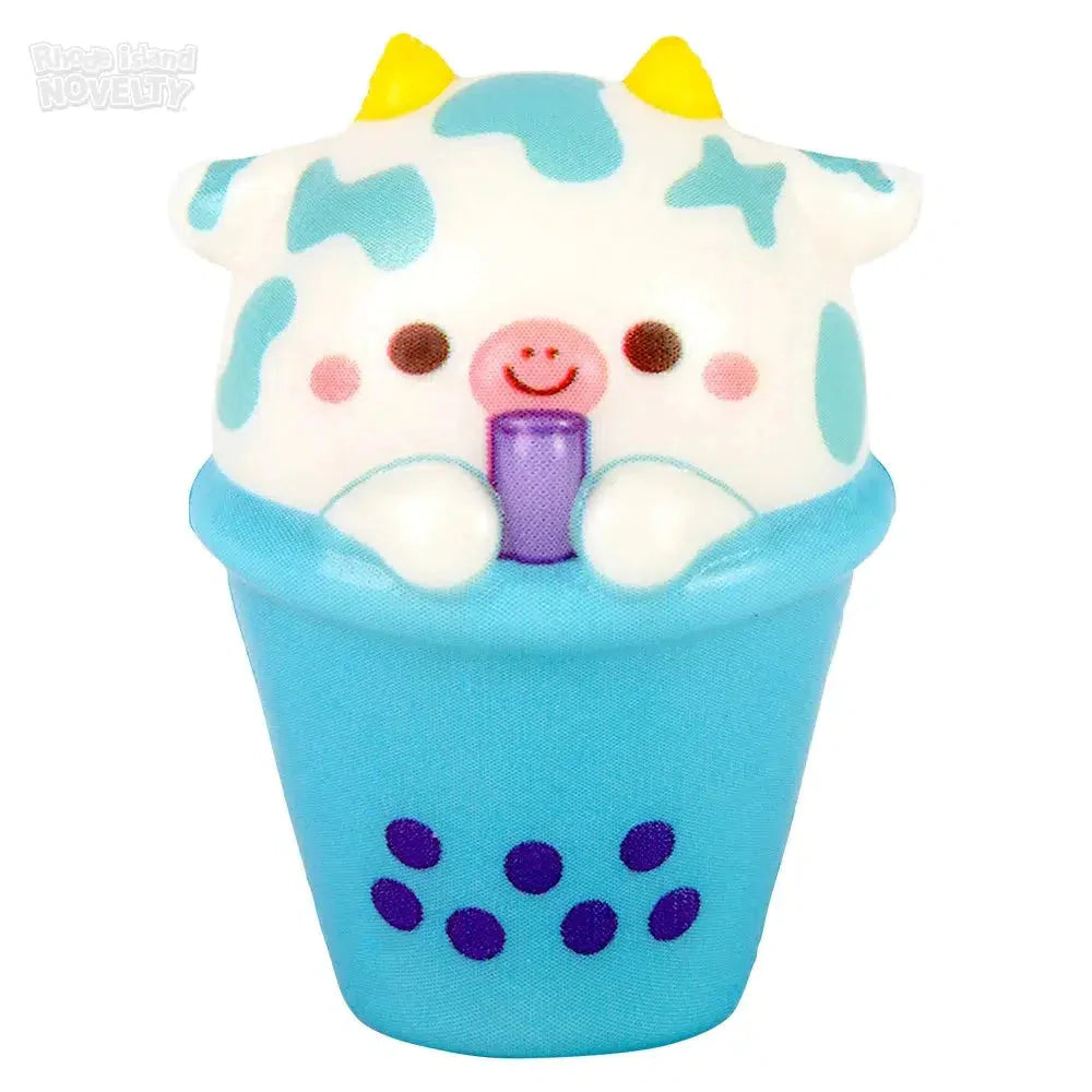 2 Pack Mini Squishy Animal Bubble Tea Toys - Cute Stress Relief Fidget Sensory Toys for Kids & Adults - Perfect for Party Favors, Gifts, and Relaxation