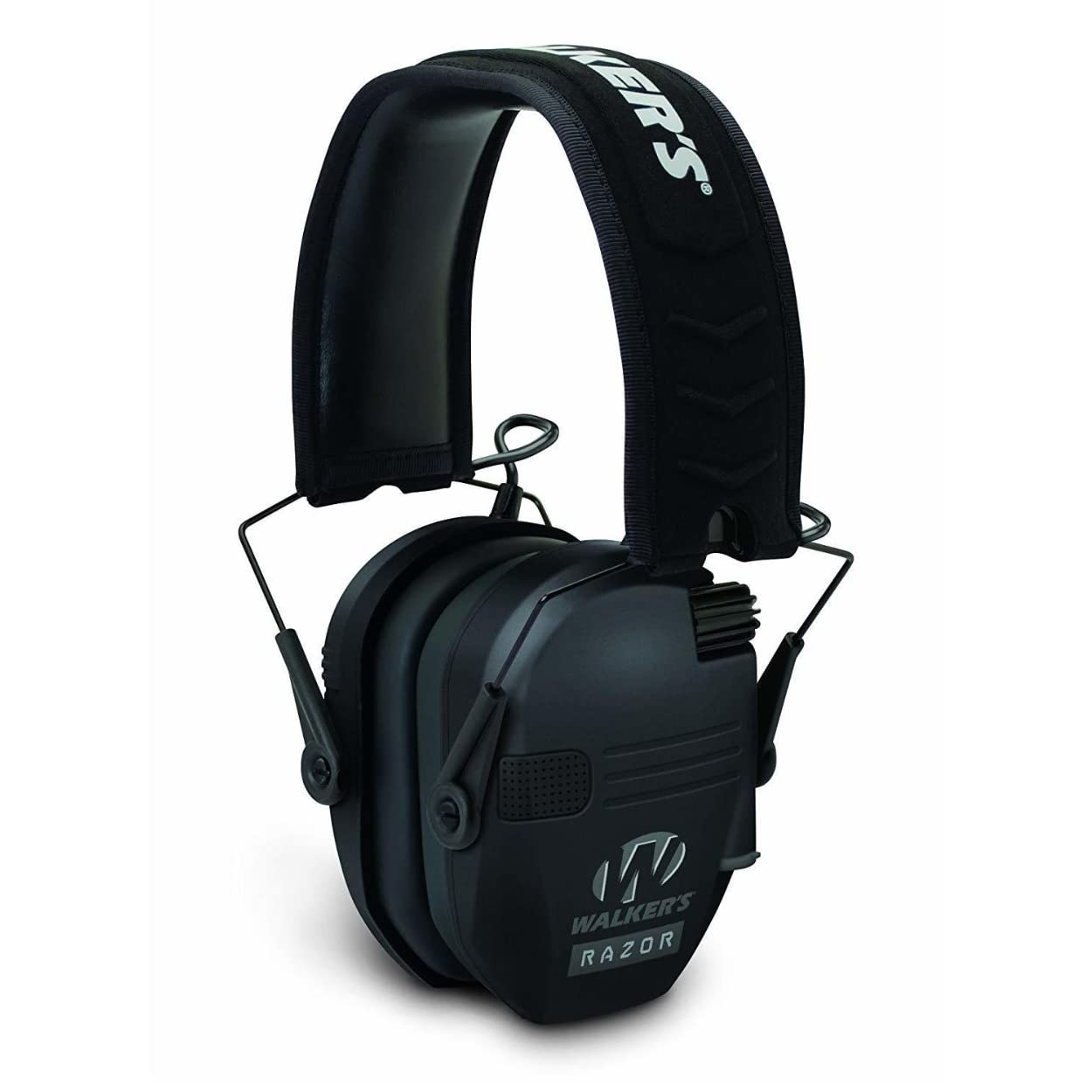 Walker's Razor Slim Electronic Shooting Earmuffs - Noise Cancelling Hearing Protection with Walkie Talkie & Safety Glasses Bundle for Hunting, Range Shooting & Outdoor Activities