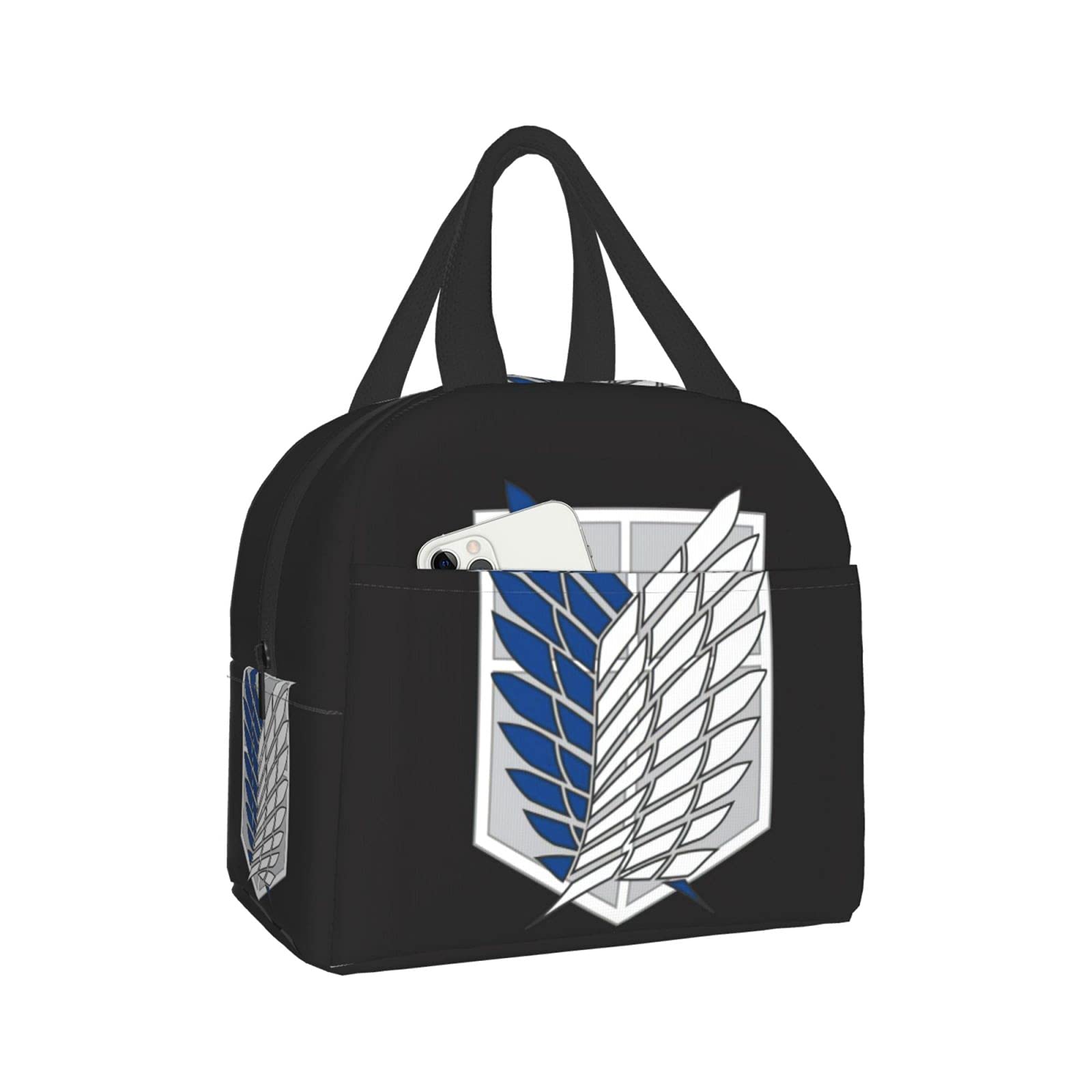BearLad Attack on Titan Lunch Bag - Insulated Anime Tote for Women & Kids - School, Work, Travel Cooler - One Size - Perfect for Picnics, Office Lunches & Outdoor Adventures